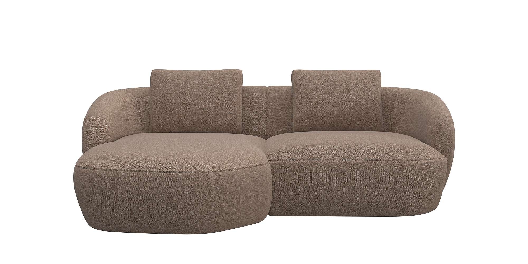 FLEXLUX Wohnlandschaft »Torino, rund, L-Form, Sofa-Ecke mit Recamiere, Long günstig online kaufen