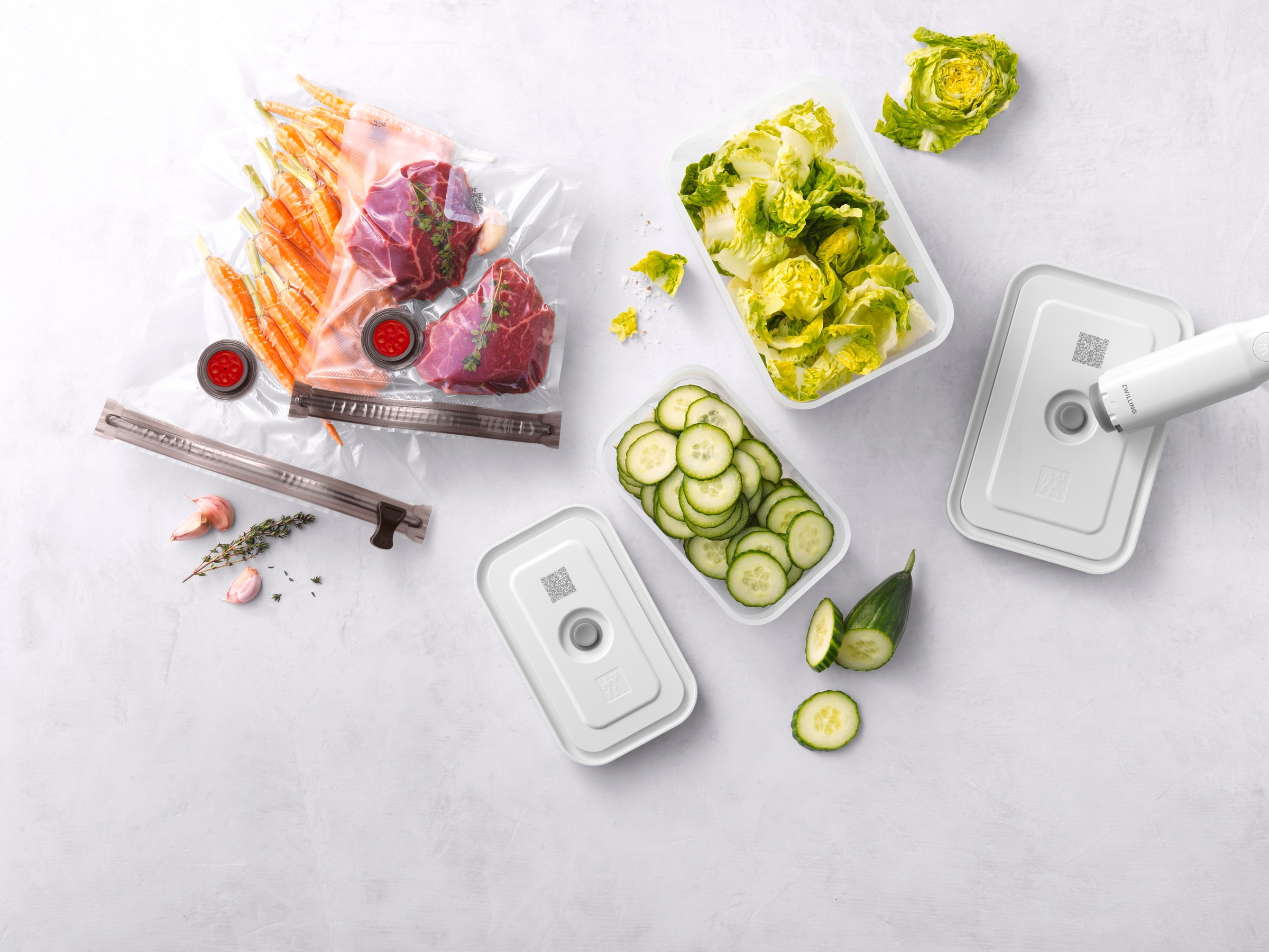 Zwilling Vakuumbehälter »Fresh & Save« Set, Vakuumpumpe inkl. 2 Vakuumboxen günstig online kaufen