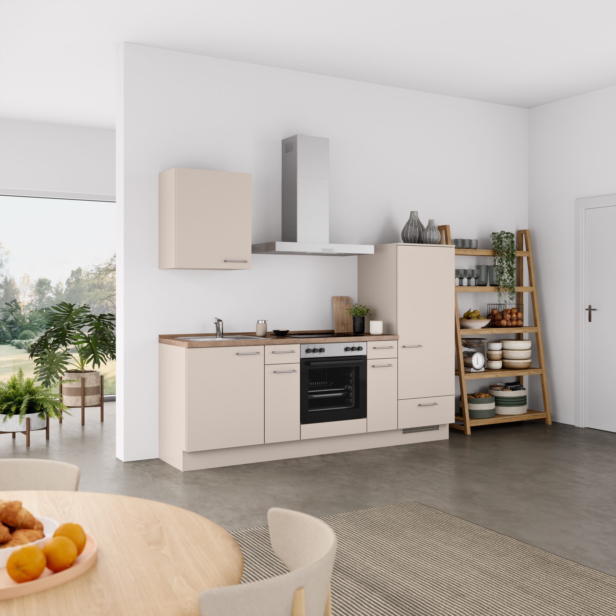 nobilia® Küchenzeile »"Laser I"«, vormontiert, Ausrichtung wählbar, Breite 240 cm, wahlw. mit E-Geräten