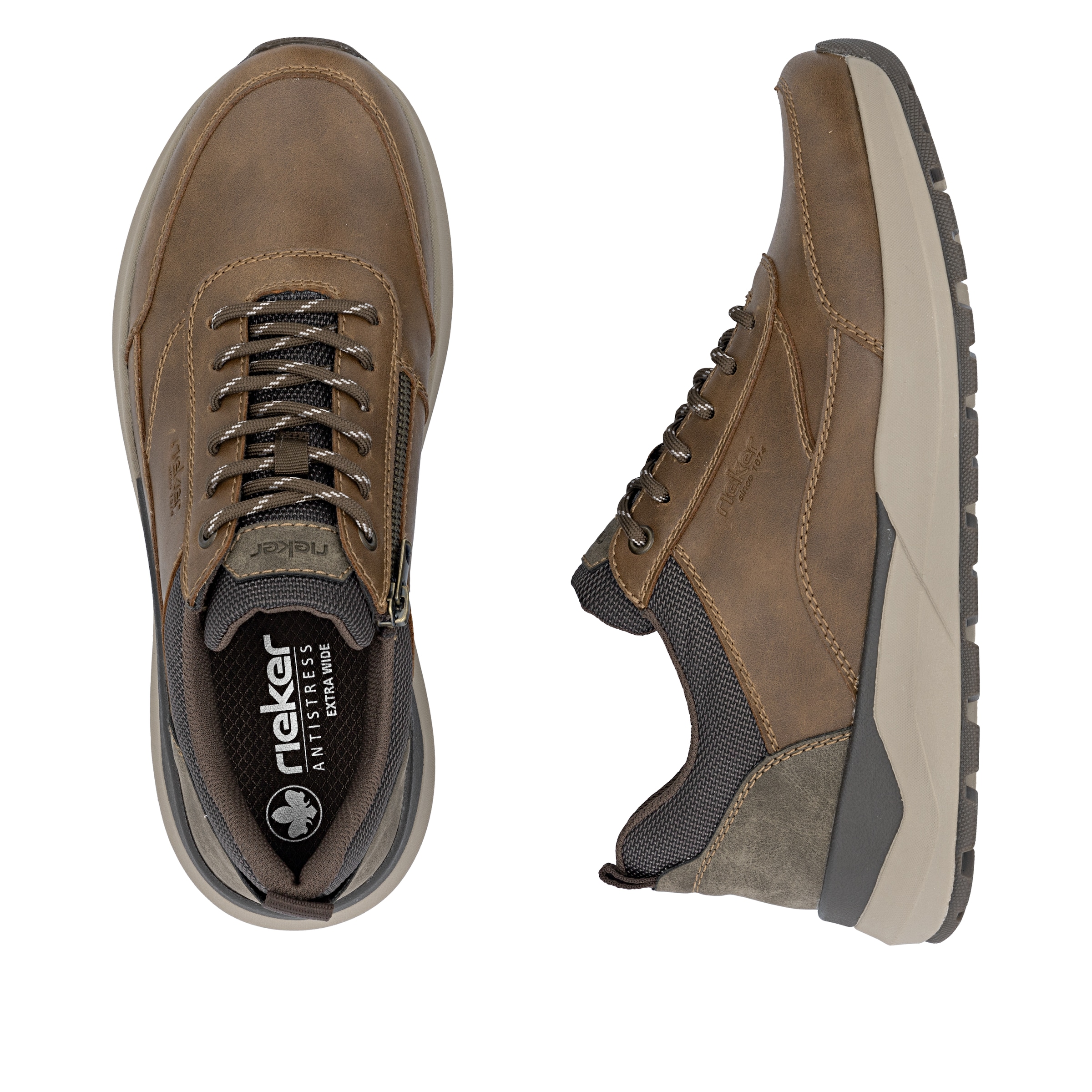 Rieker Sneaker  Schnürschuh, Halbschuh, Freizeitschuh mit herausnehmbarer Soft-Einlage