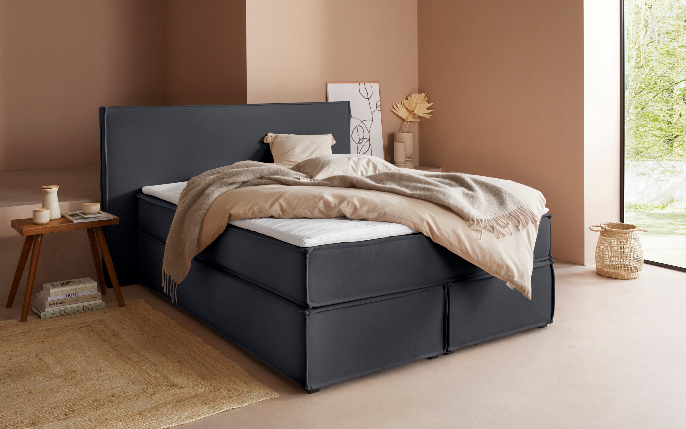 LeGer Home by Lena Gercke Boxspringbett »Yuma« incl. Topper, in 4 Breiten, günstig online kaufen
