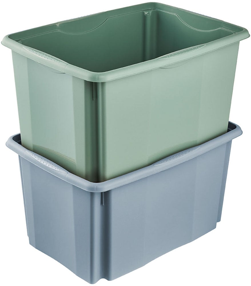 keeeper Aufbewahrungsbox »Emil, 3er Set, 45 L, 54,5 x 39 x 29,5 cm« ineinander und aufeinander stapelbar