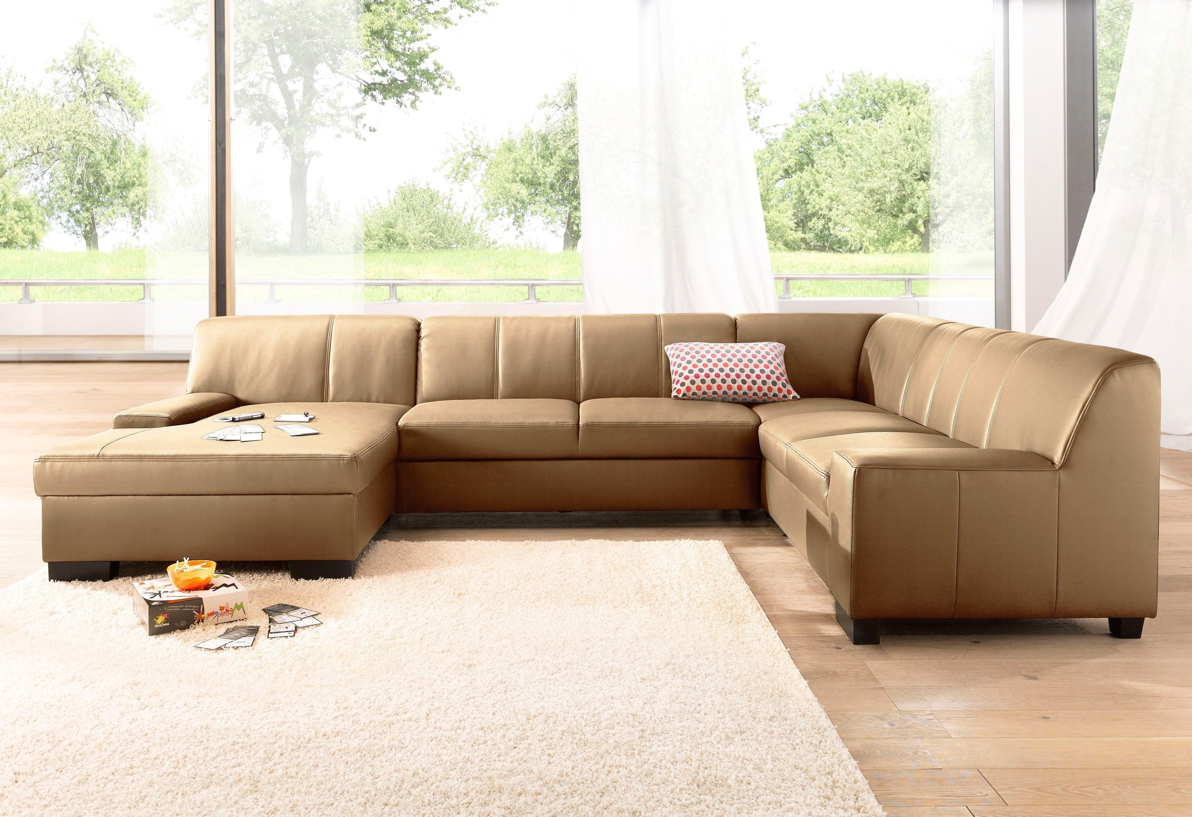 DOMO collection Wohnlandschaft »Norma, mit Kunstleder- oder Lederbezug, vie günstig online kaufen