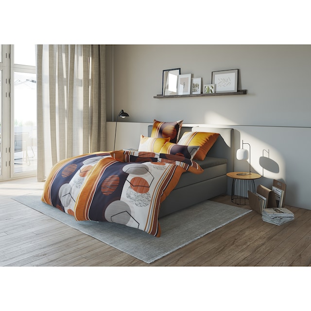 my home Bettwäsche »Emmi in Gr. 135x200 oder 155x220 cm«, (2 tlg.), moderne  Bettwäsche aus Baumwolle, Bettwäsche mit geometrischem Muster bequem und  schnell bestellen