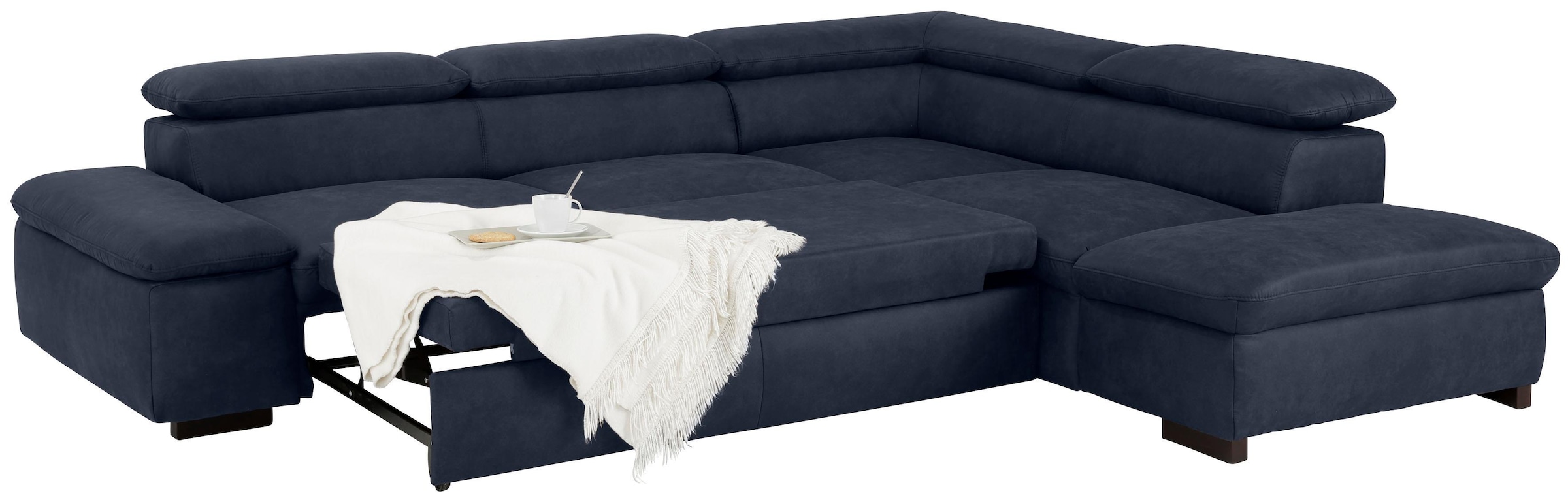 Home affaire Ecksofa »Alberto L-Form«, mit Kopfteilverstellung, wahlweise mit Bettfunktion