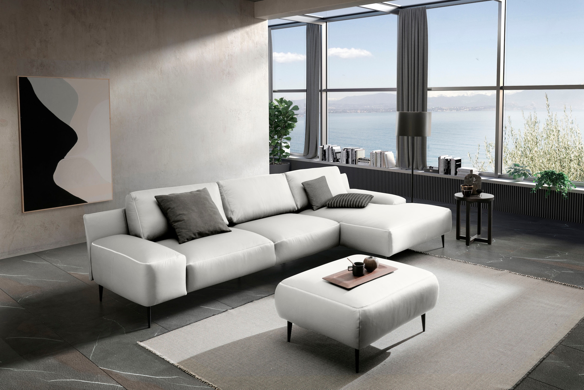 designwerk Ecksofa »Forma, zeitloses Designsofa mit aktuellem Fuß, L-Form«, in hochwertiger Verarbeitung und tollem Sitzkomfort