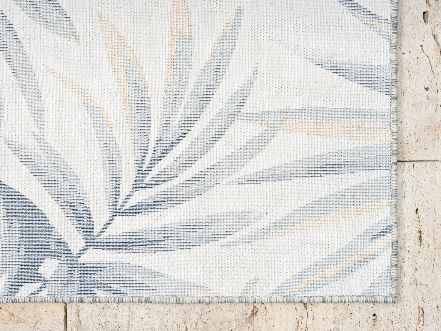 Myflair Möbel & Accessoires Teppich »Sol Lagerräumung«, rechteckig, 8 mm Höhe, Blätter Motiv, Hoch-Tief Effekt, Outdoor geeignet, Balkon, Terrasse