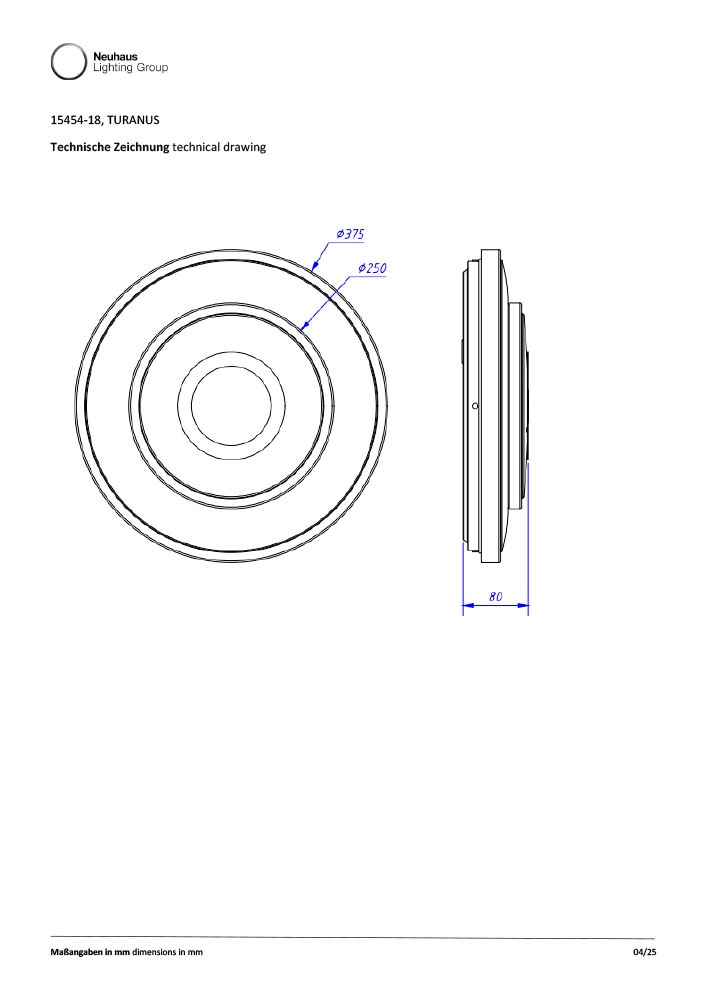 JUST LIGHT LED Deckenleuchte »TURANUS« LED-Board 1 Stk. Warmweiß Starry-Cover