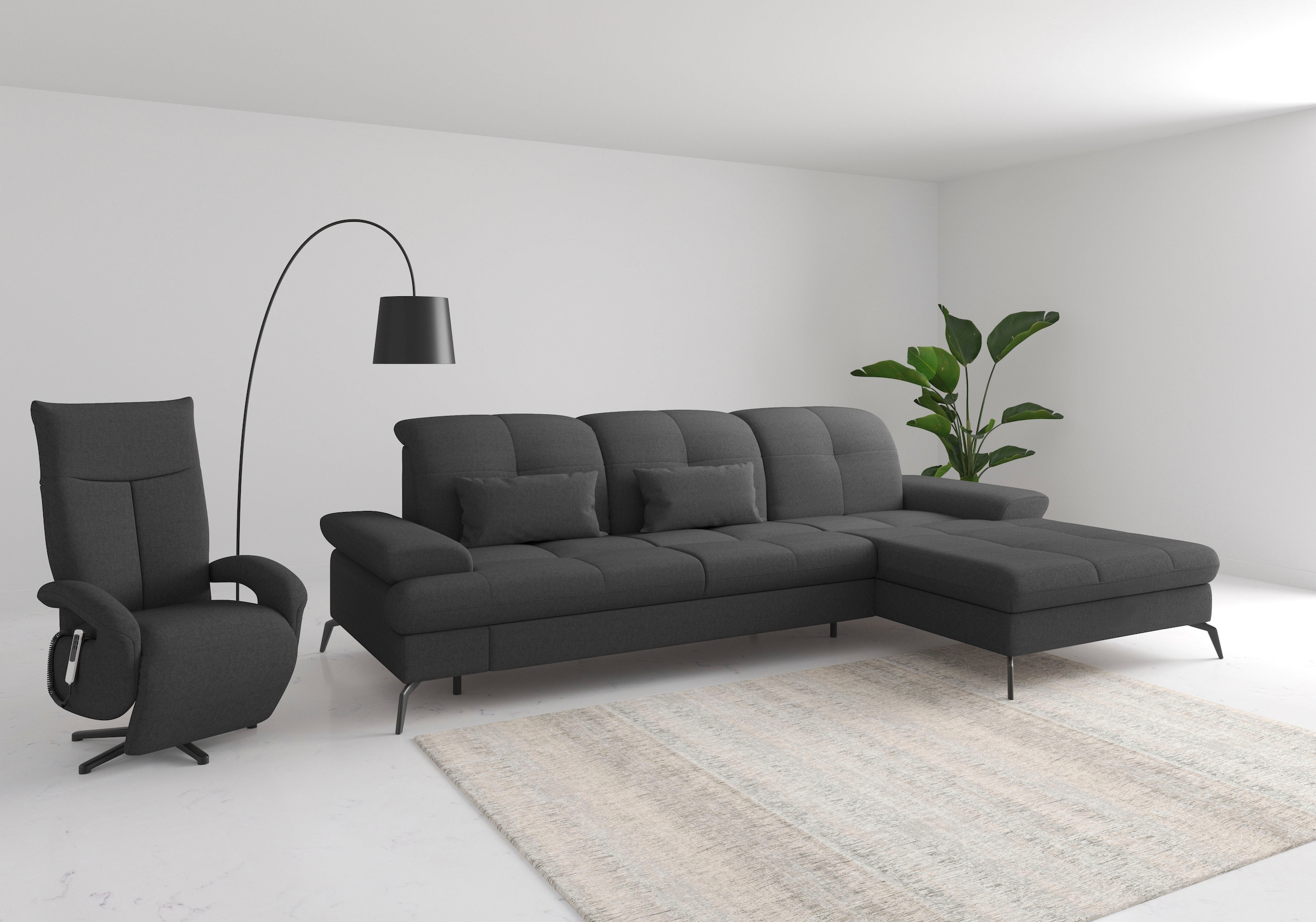 sit&more Ecksofa »Amica«, wahlweise mit Bettfunktion, Bettkasten und Kopfteiverstellung
