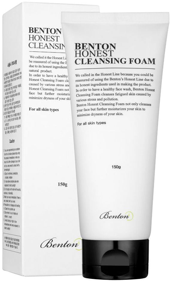 Benton Gesichts-Reinigungsschaum »Honest Cleansing Foam«, Sanfter Reinigungsschaum mit feuchtigkeitsspendenden Inhaltsstoffen.