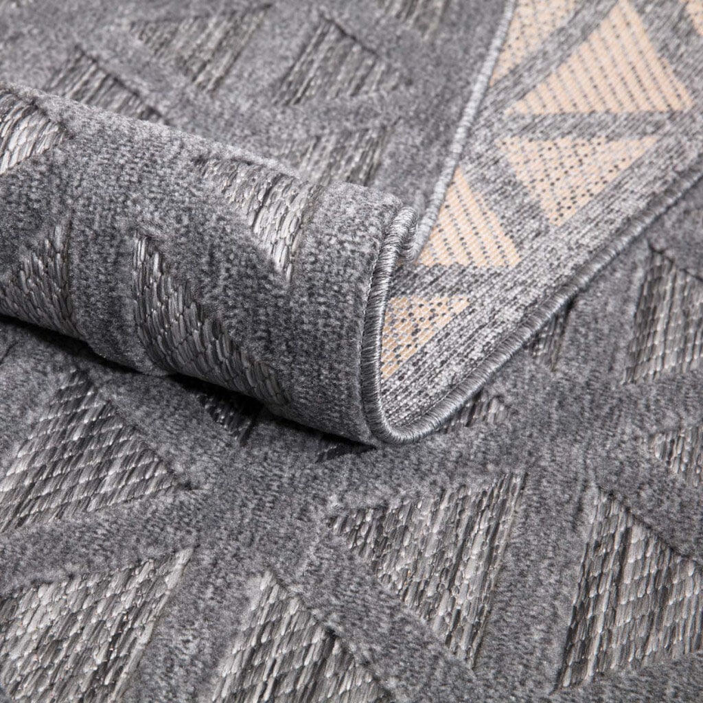 Carpet City Teppich »In-& Outdoorteppich Santorini 446, 3D-Effekt, Geo-Muster«, rechteckig, 5 mm Höhe, Wetterfest & UV-beständig für Terrasse, Balkon, Küche, Flur