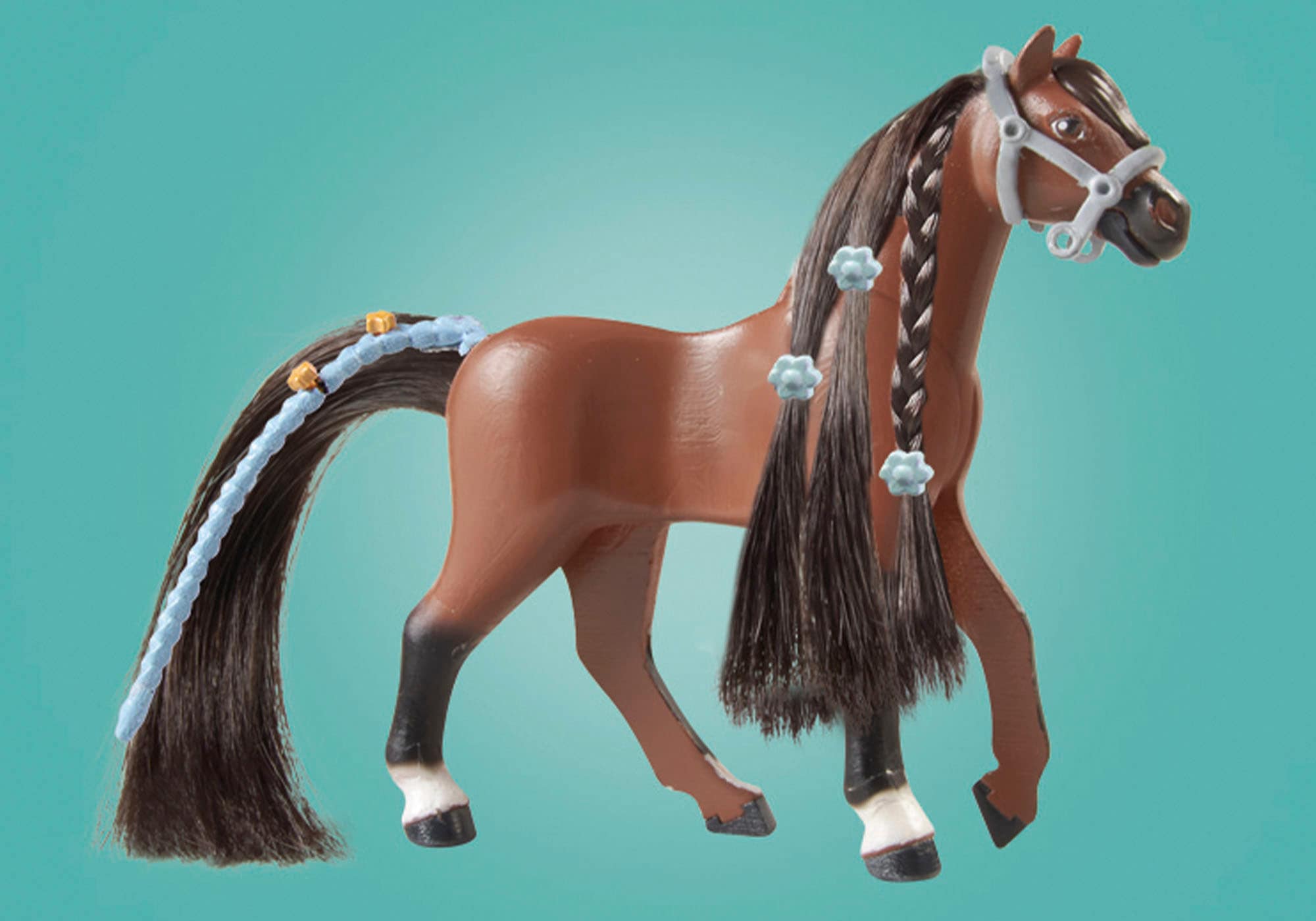 Playmobil® Konstruktions-Spielset »Zoe & Blaze mit Turnierparcours (71355), Horses of Waterfall«, (67 St.), teilweise aus recyceltem Material