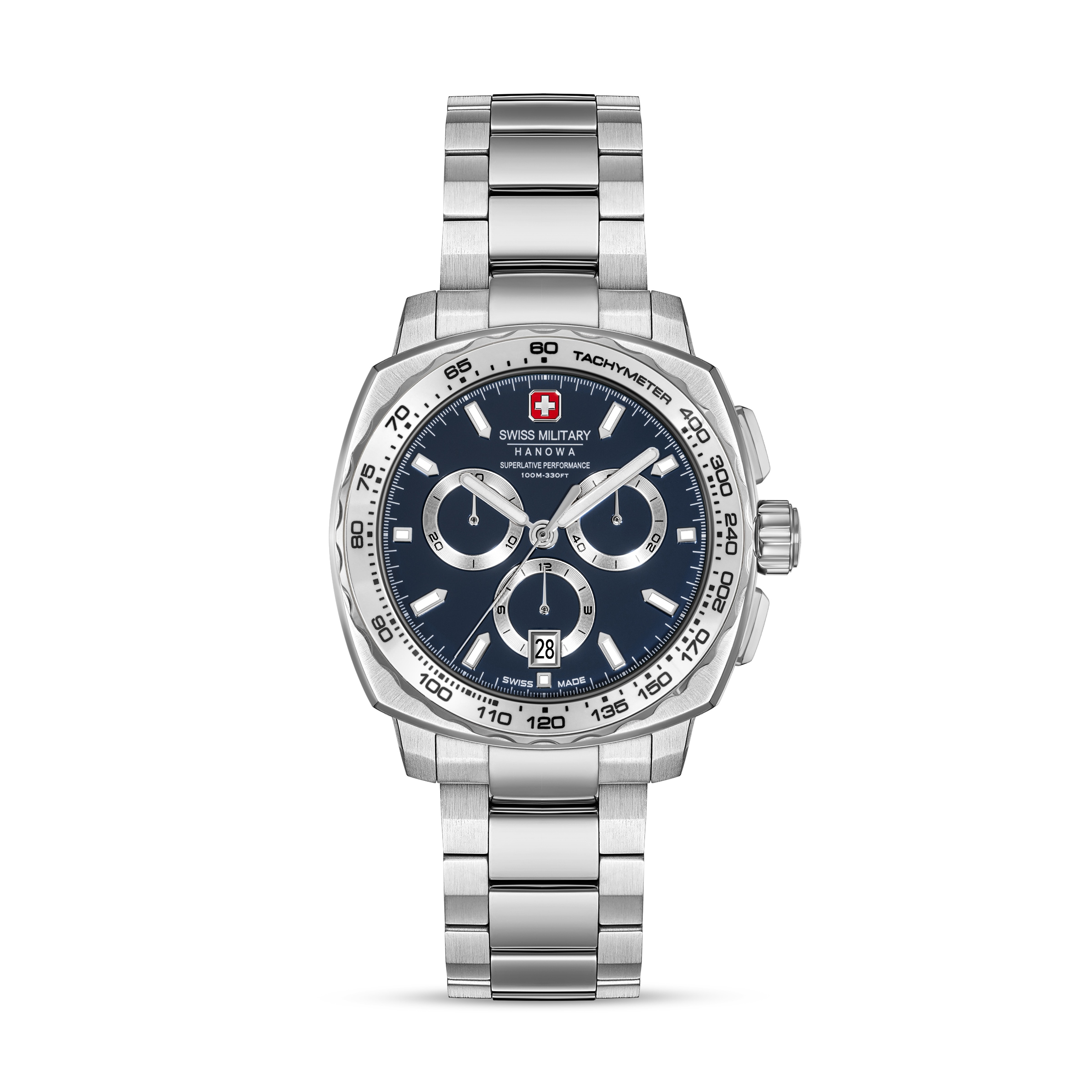 Swiss Military Hanowa Chronograph »Speedwell« Quarzuhr, Armbanduhr, Herrenuhr, Swiss Made, Edelstahlarmband, analog