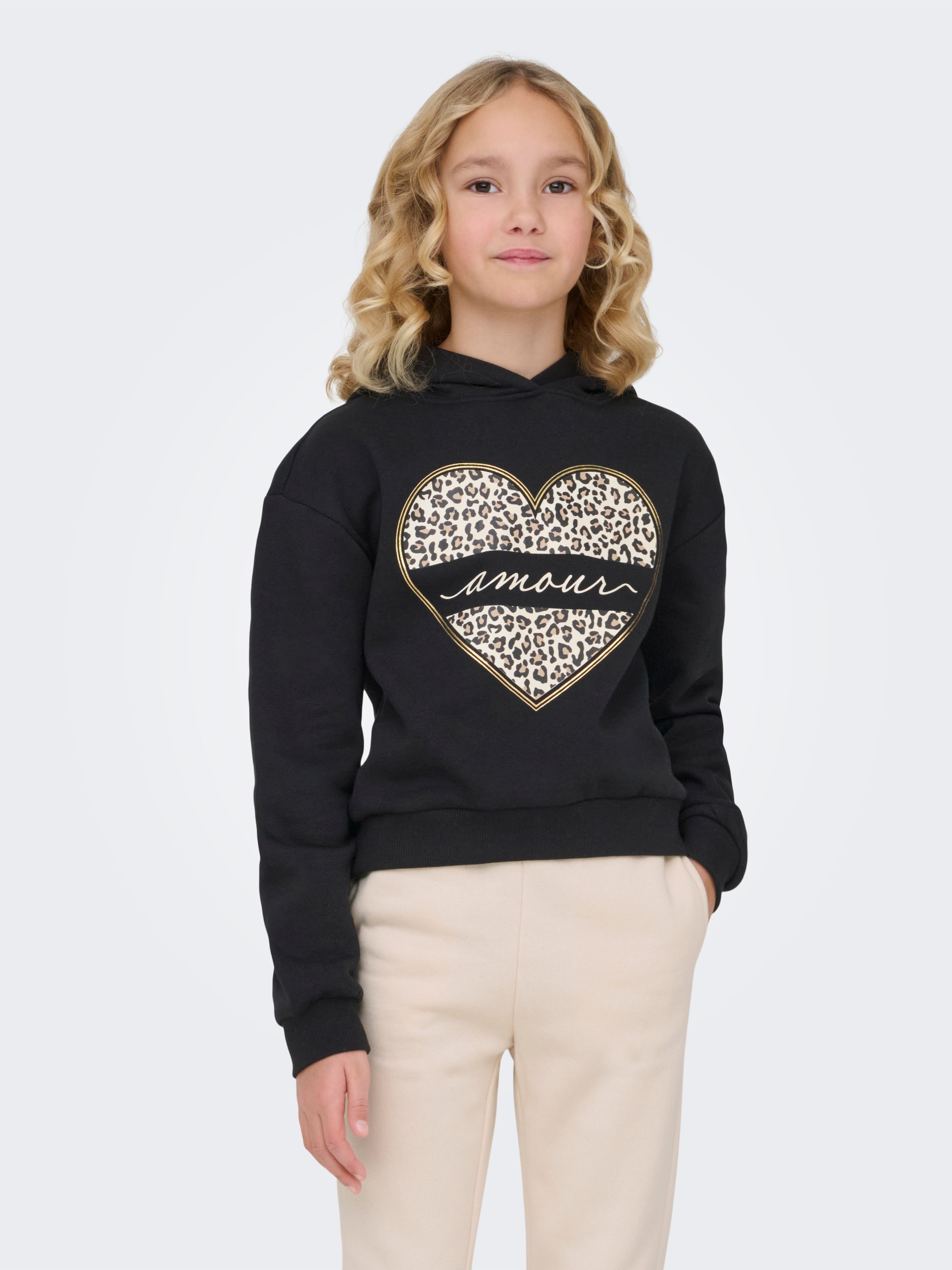 KIDS ONLY Kapuzensweatshirt »KOGCOOPER LIFE HEART LS HOODIE SWT NOOS«
