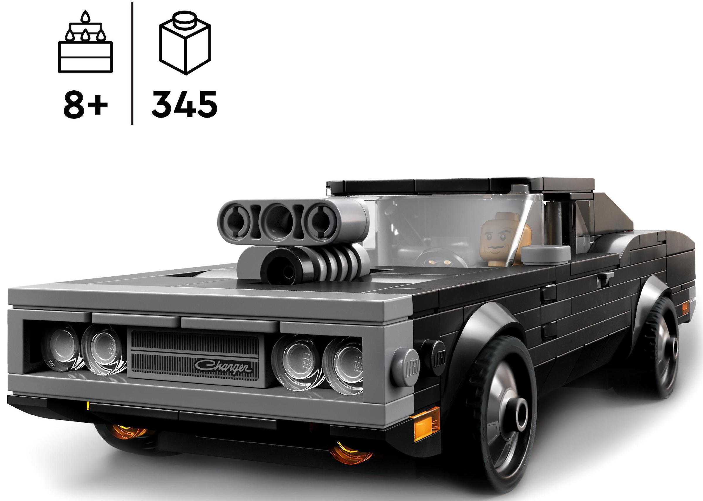 LEGO® Konstruktionsspielsteine »Fast & Furious 1970 Dodge Charger R/T (76912), LEGO® Speed Champions«, (345 St.), Made in Europe