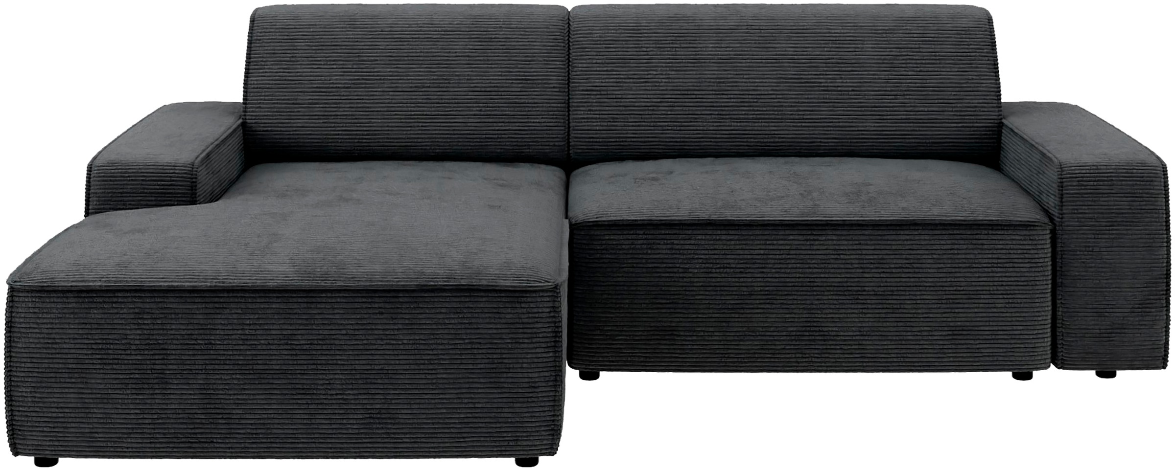 TRENDMANUFAKTUR Ecksofa »Graz, wahlweise mit Sitzvorschub und Bettkasten, L-Form, Breite 246 cm«, in Cord-, haustierfreundlichem LEO Struktur- oder LUMOS-3D-Bezug