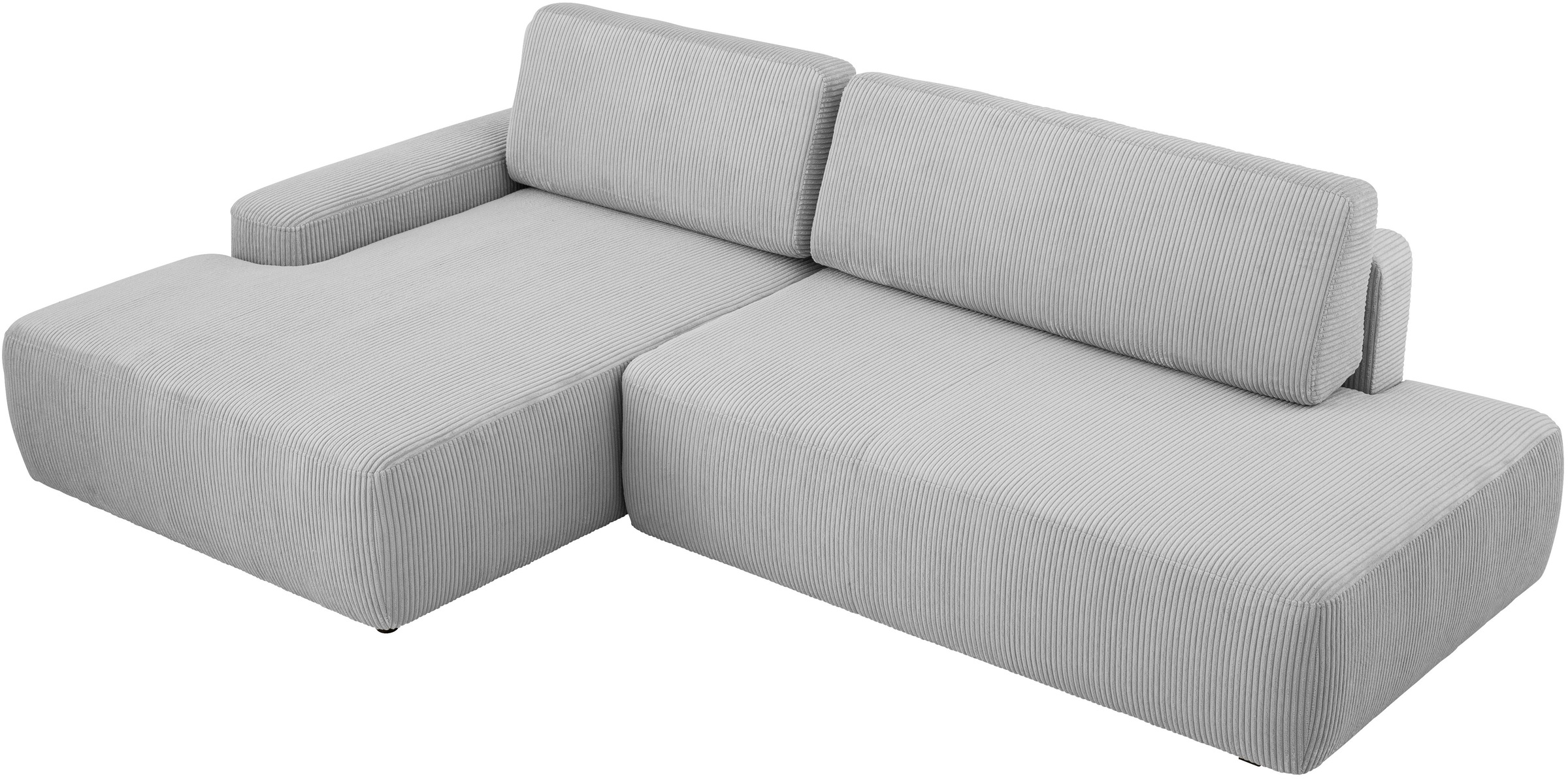 INOSIGN Ecksofa »TORGE, Schlafsofa Cord, Samtvelours u. Strukur fein, Couch in L-Form«, Schlaffunktion und Bettkasten, Liegefläche: 210x125 cm, neues Design