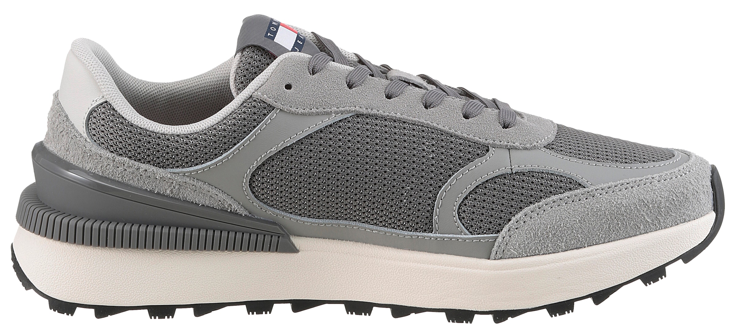 Tommy Jeans Sneaker »TJM TECHNICAL RUNNER ESS«, Freizeitschuh, Halbschuh, Schnürschuh mit gepolstertem Schaftrand