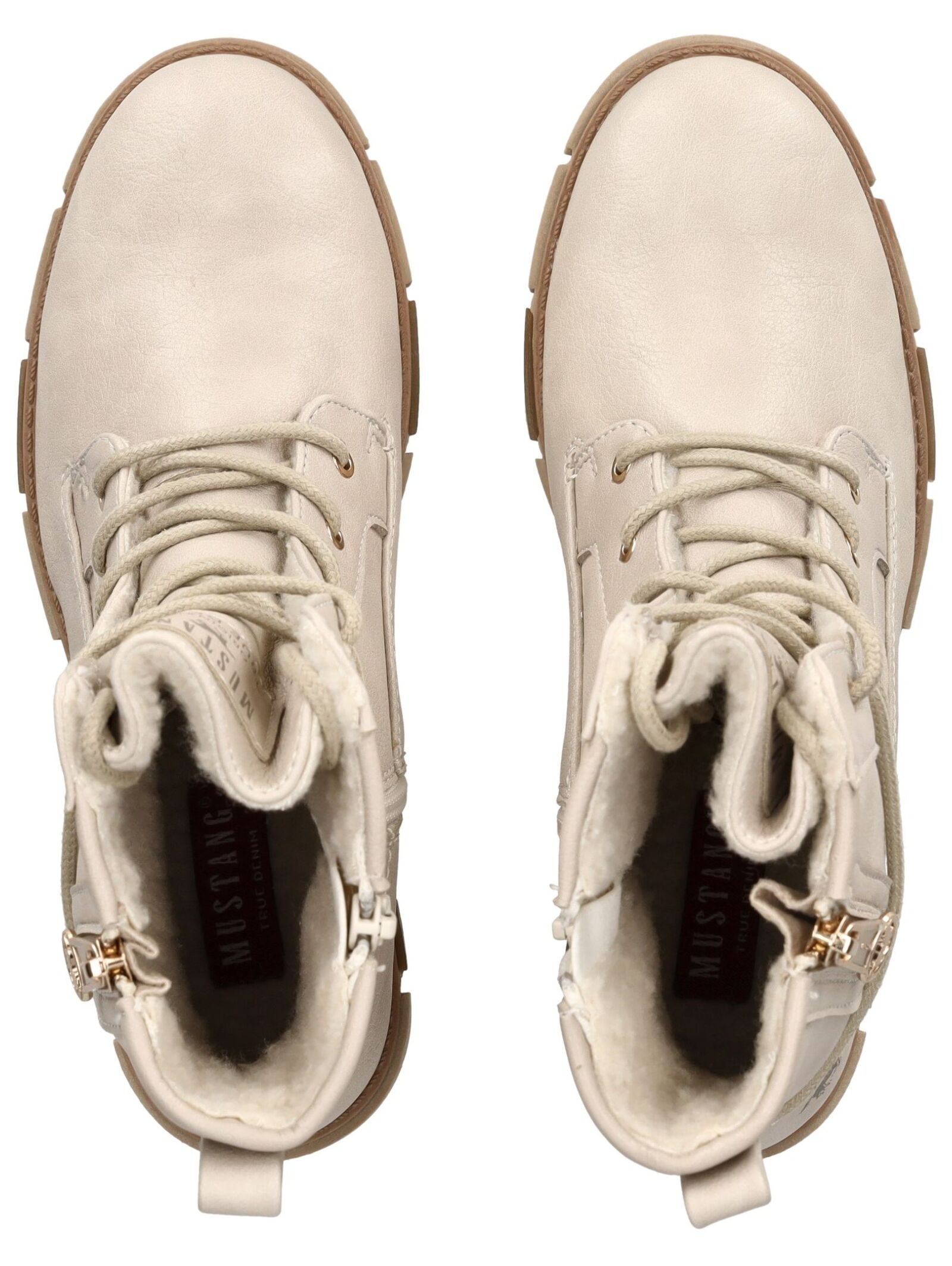 Mustang Shoes Schnürstiefelette »Mustang Shoes Stiefelette Lederimitat/Textil«