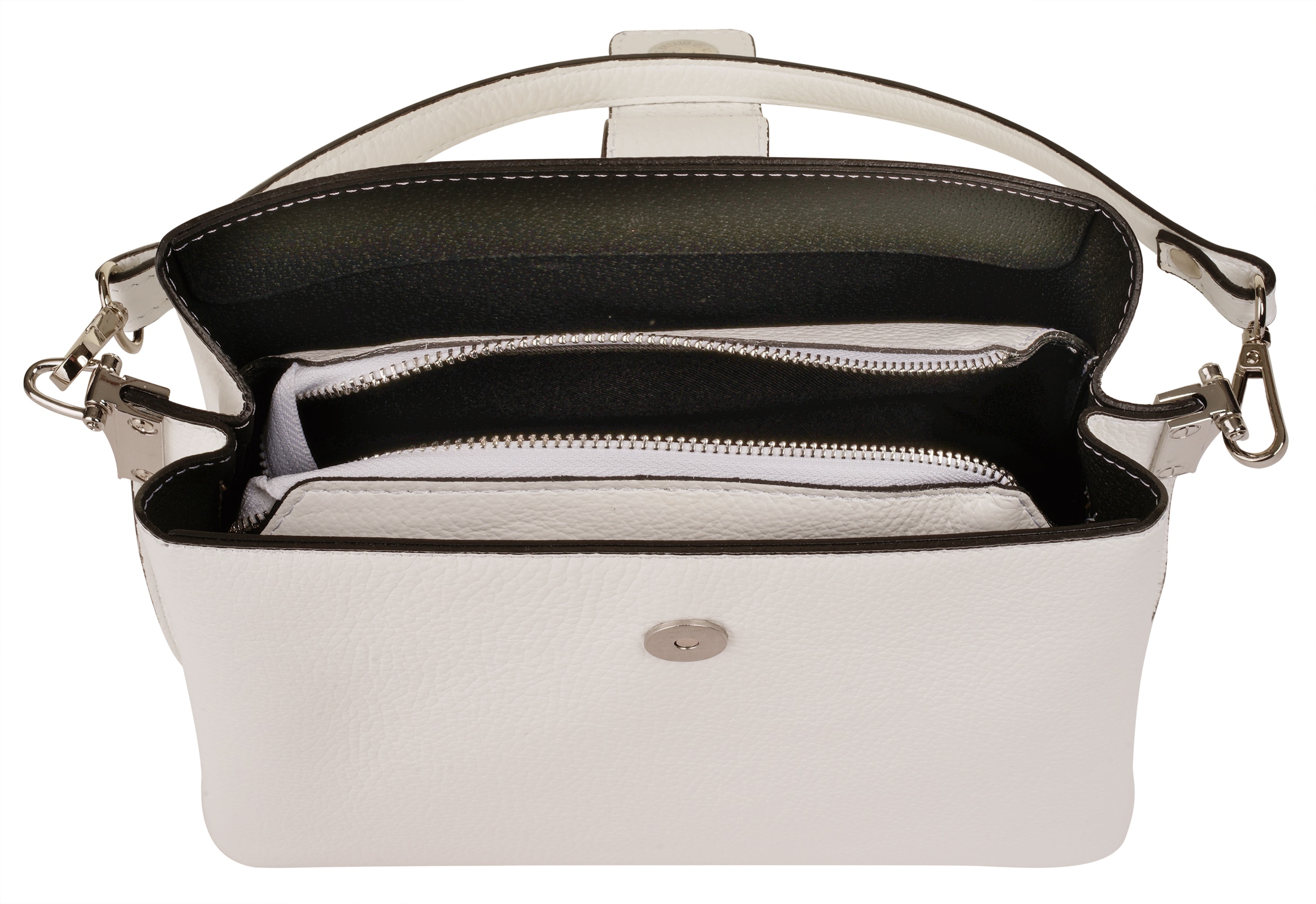 Cluty Henkeltasche, echt Leder, Made in Italy