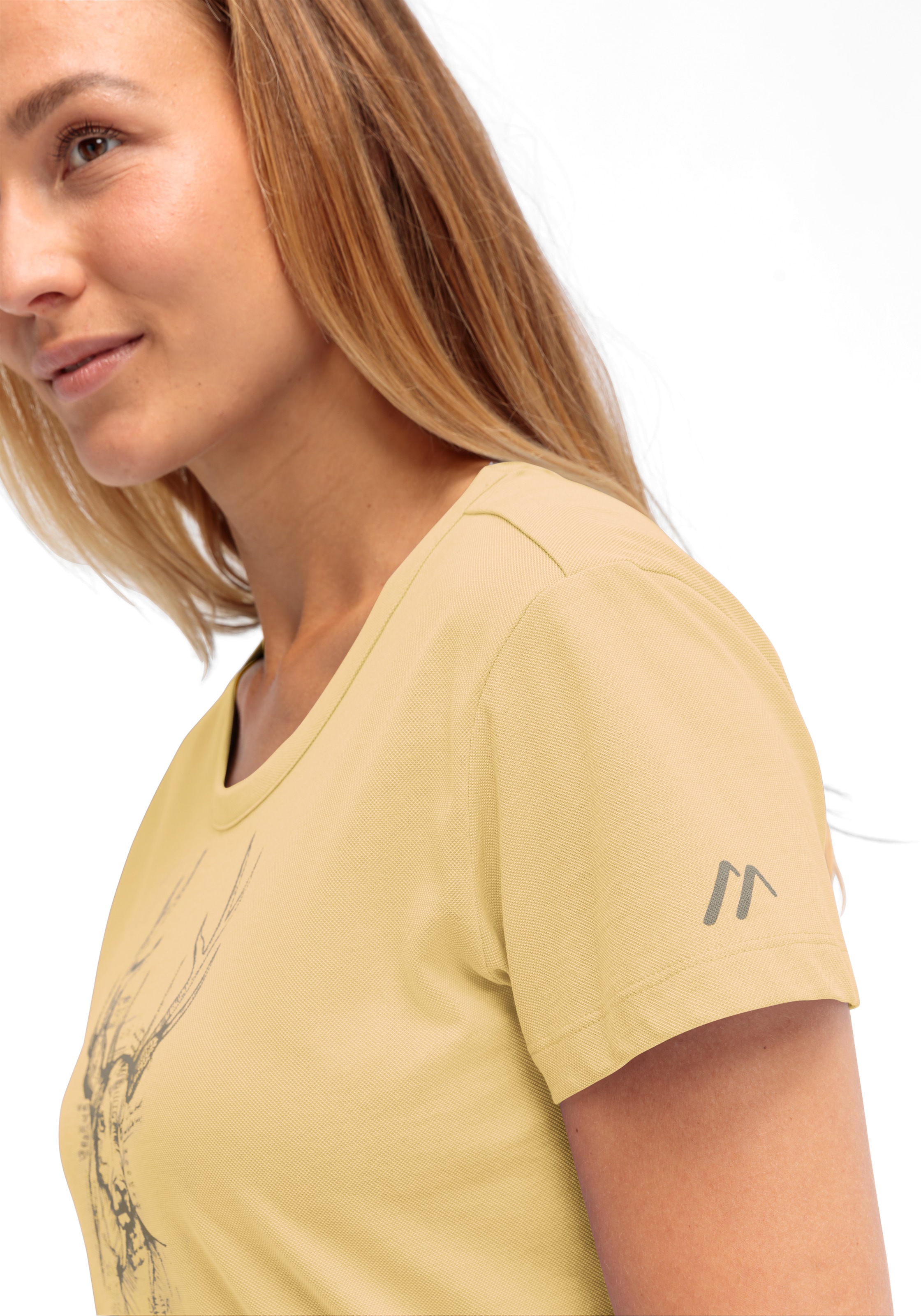 Maier Sports T-Shirt »Larix W«, Damen Funktionsshirt, Freizeitshirt mit Aufdruck