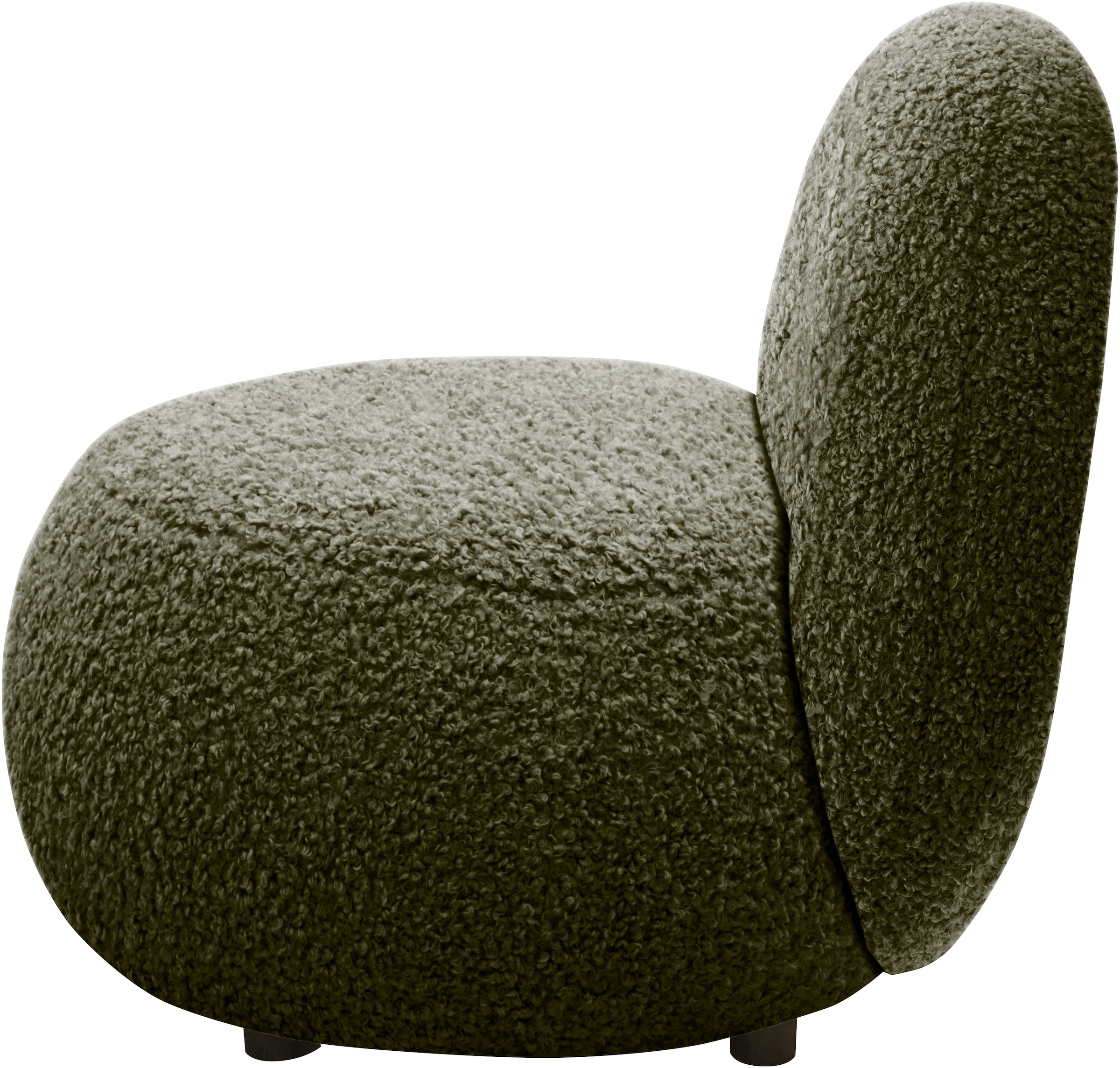 INOSIGN Sessel »Mithras II Cocktailsessel, organische Formensprache, Solitär Sessel«, Bouclé oder Fellimitat; Lieferzeit nur ca. 2 Wochen