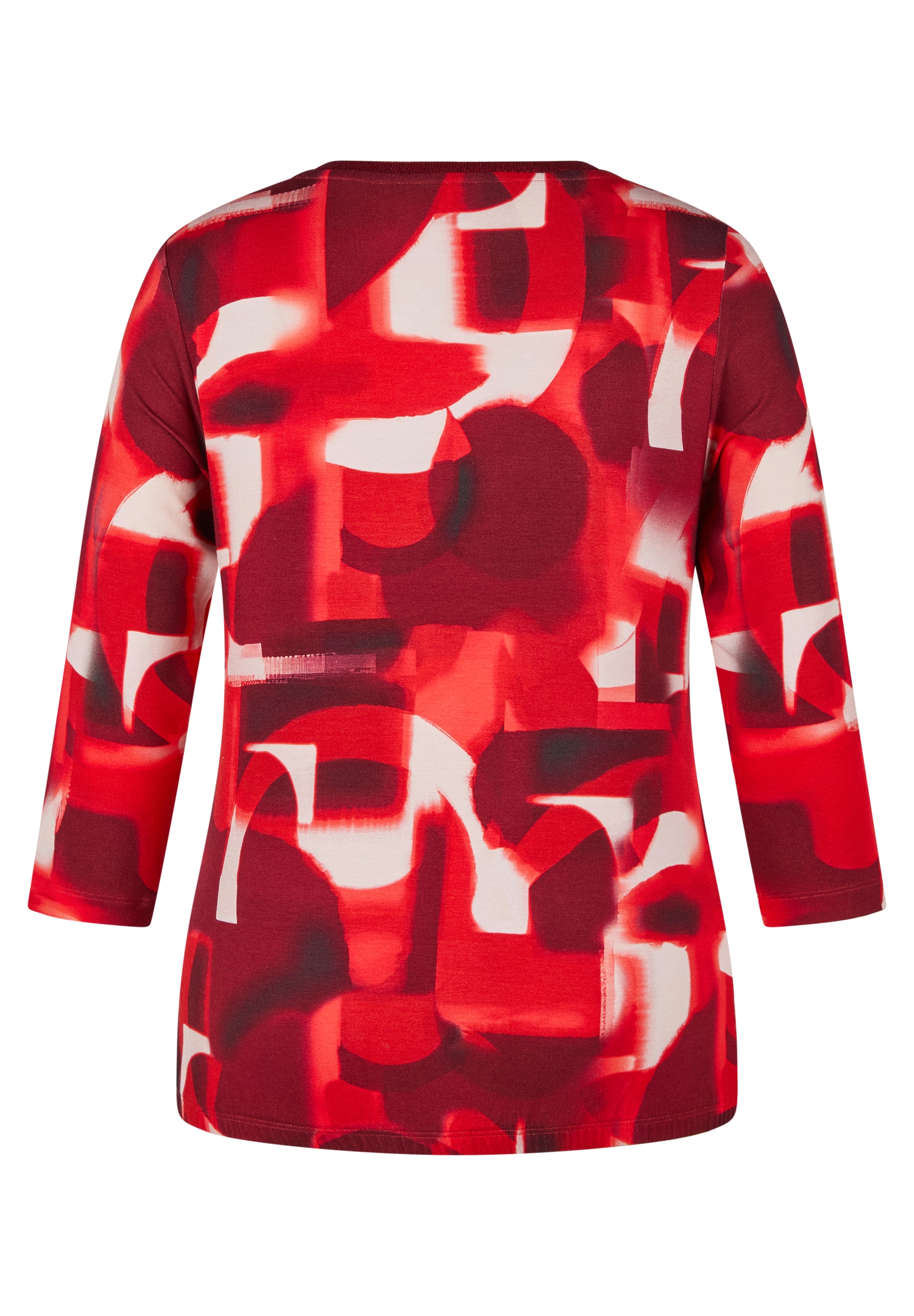 Rabe 3/4-Arm-Shirt mit grafischem Muster und Glitzer-Rundhals
