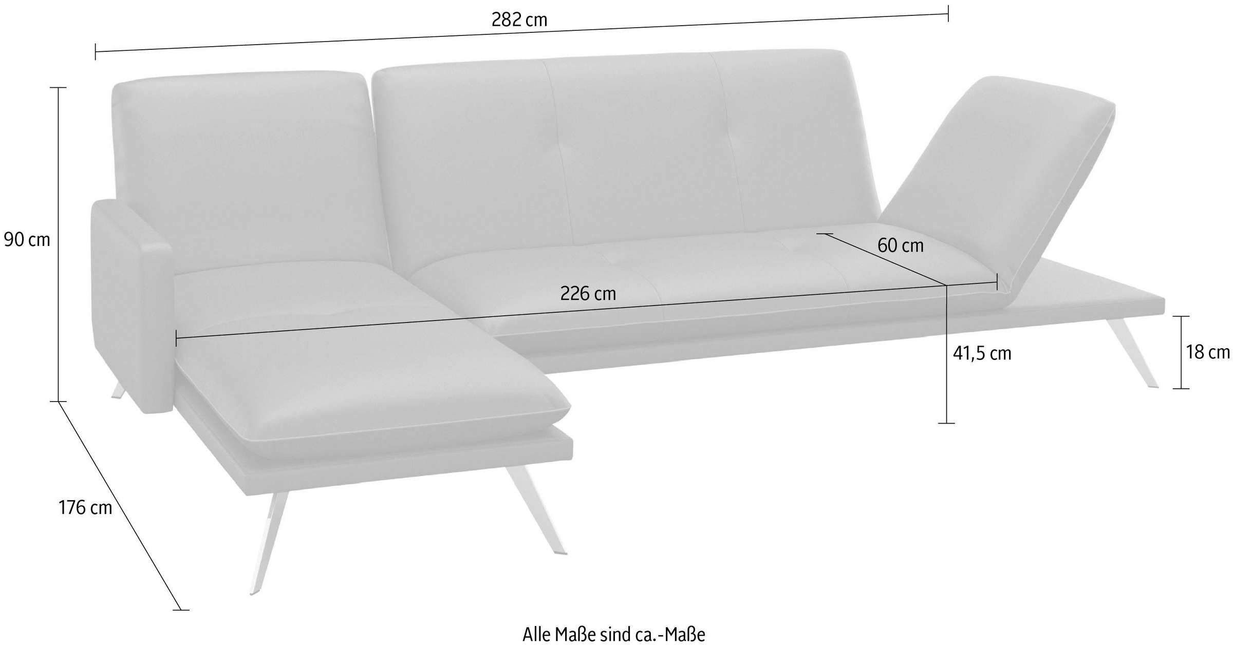 machalke® Ecksofa »wings, L-Form«