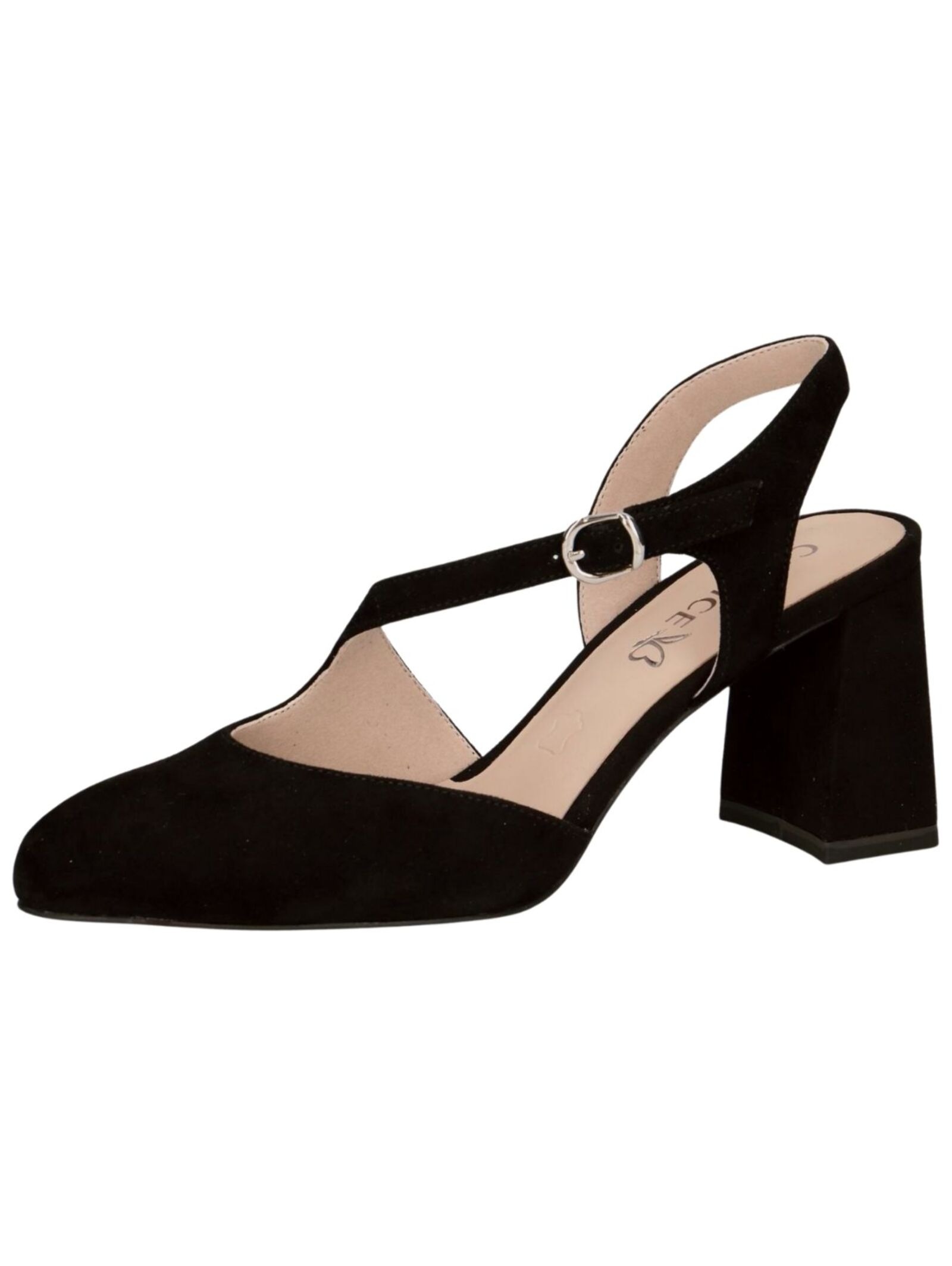 CAPRICE Slingpumps »Pumps Veloursleder« Schwarz 37 37 Verschluss: Schließe