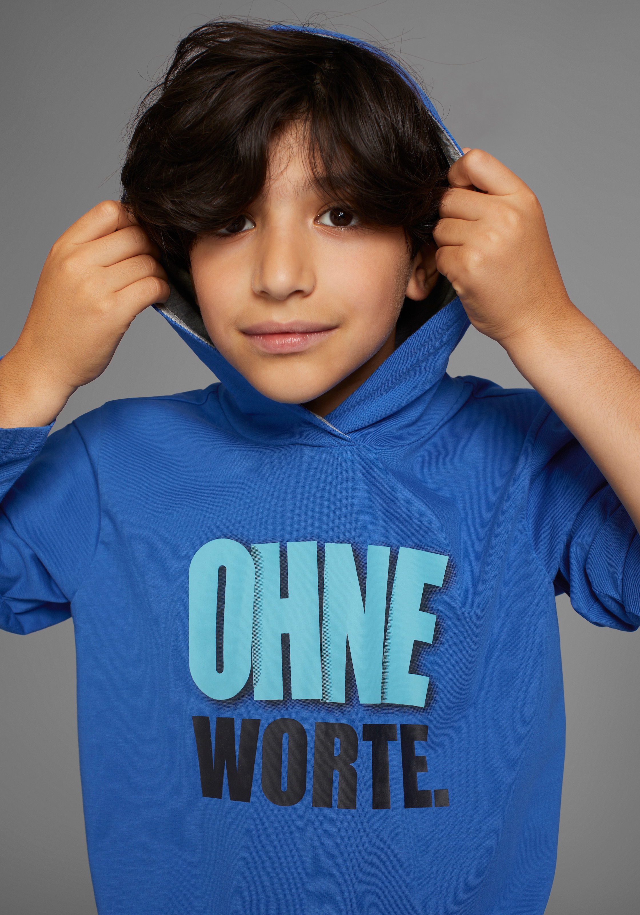 KIDSWORLD Kapuzenshirt »OHNE Worte!«, cooler Spruch
