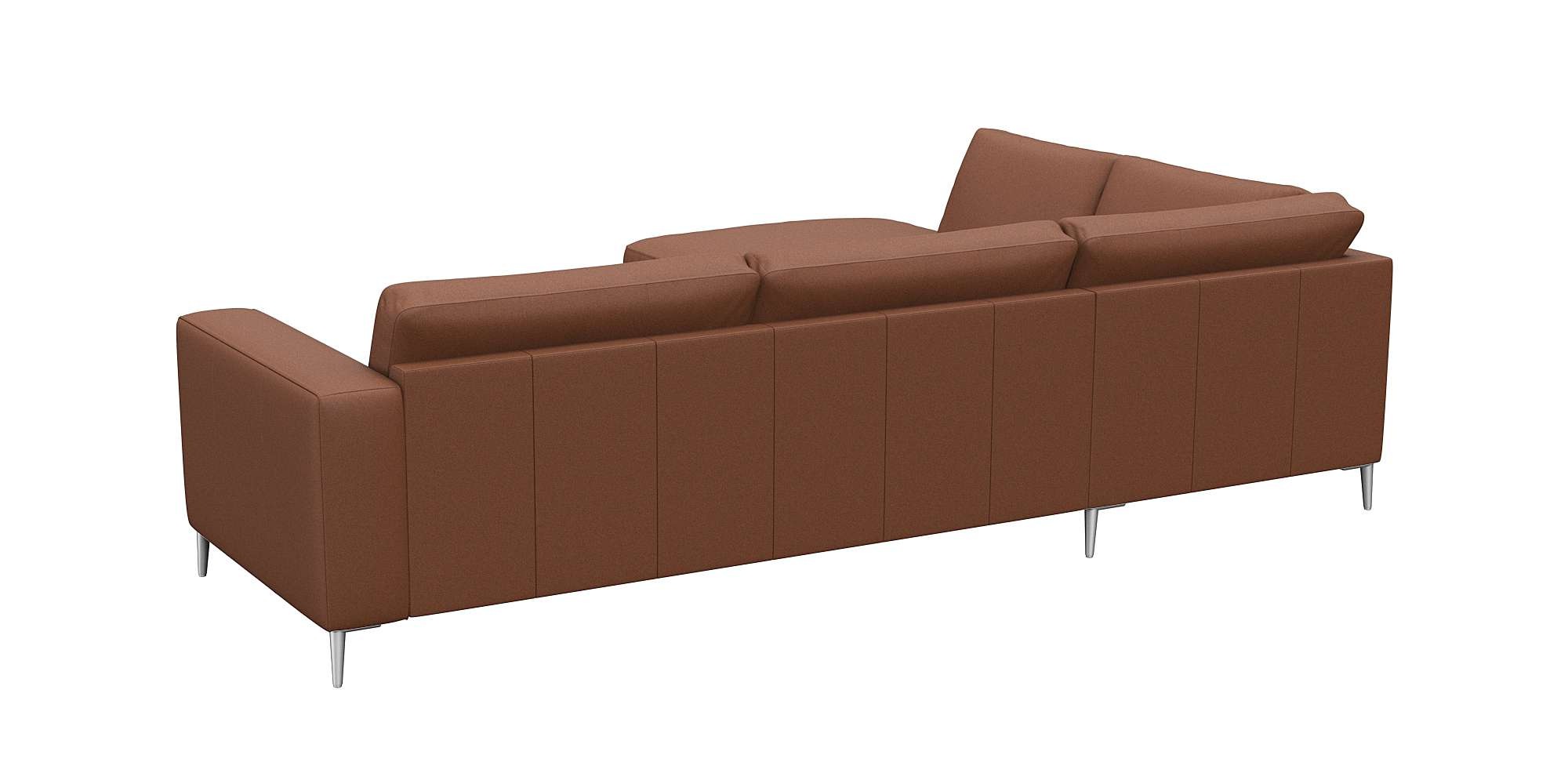 FLEXLUX Ecksofa »Fiore, super Sitzkomfort durch Kaltschaum im Sitz, L-Form«, breite Armlehnen, Füße Alu