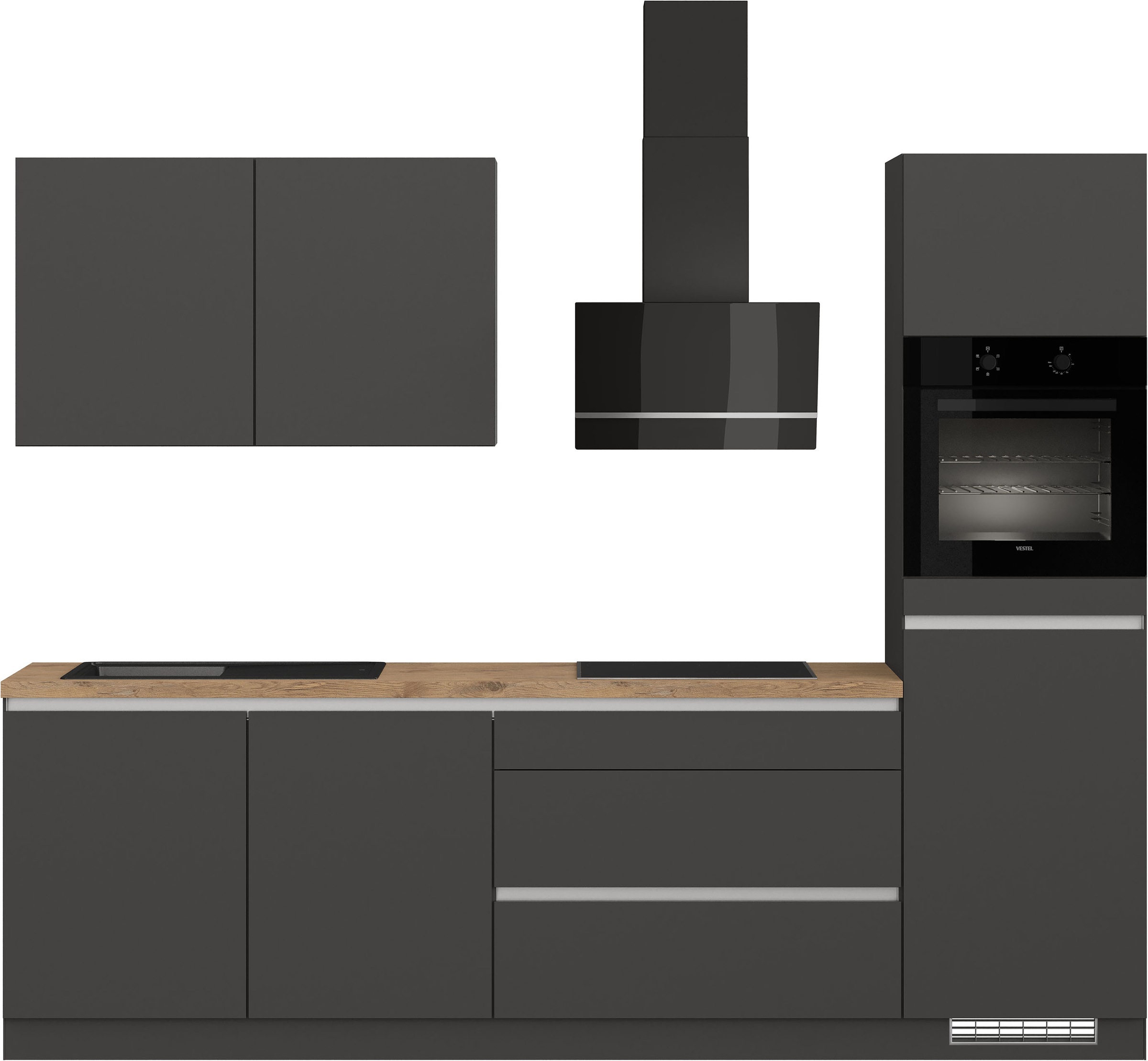 IMPULS KÜCHEN Küchenzeile »"Dublin", Anti Fingerprint Oberfläche, Schubkäst günstig online kaufen