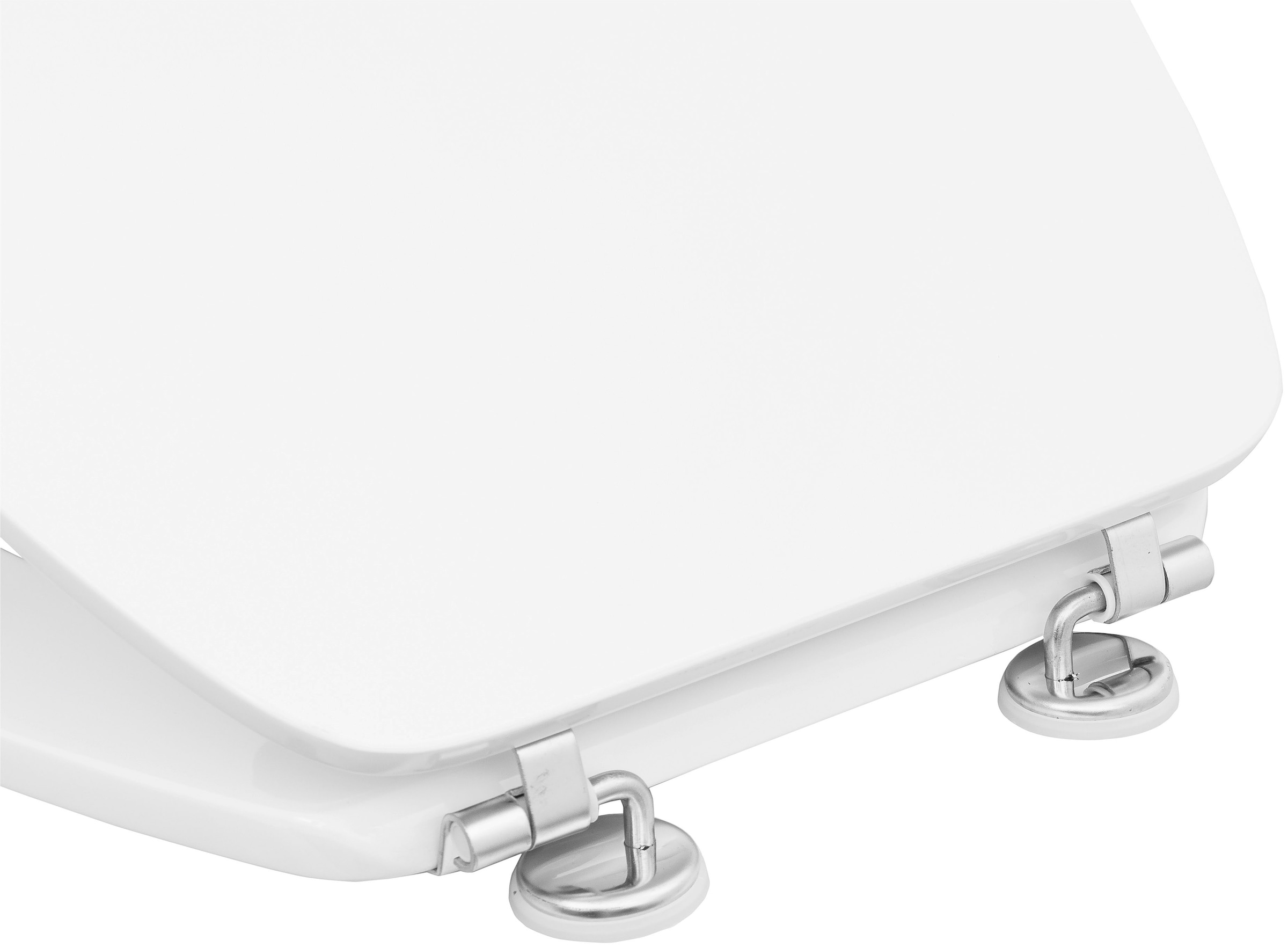 CORNAT WC-Sitz »Klassisch weißer Look - Hochwertig Holzkern - Komfortables Sitzgefühl« Schlichtes Design passt in jedes Badezimmer / Toilettensitz