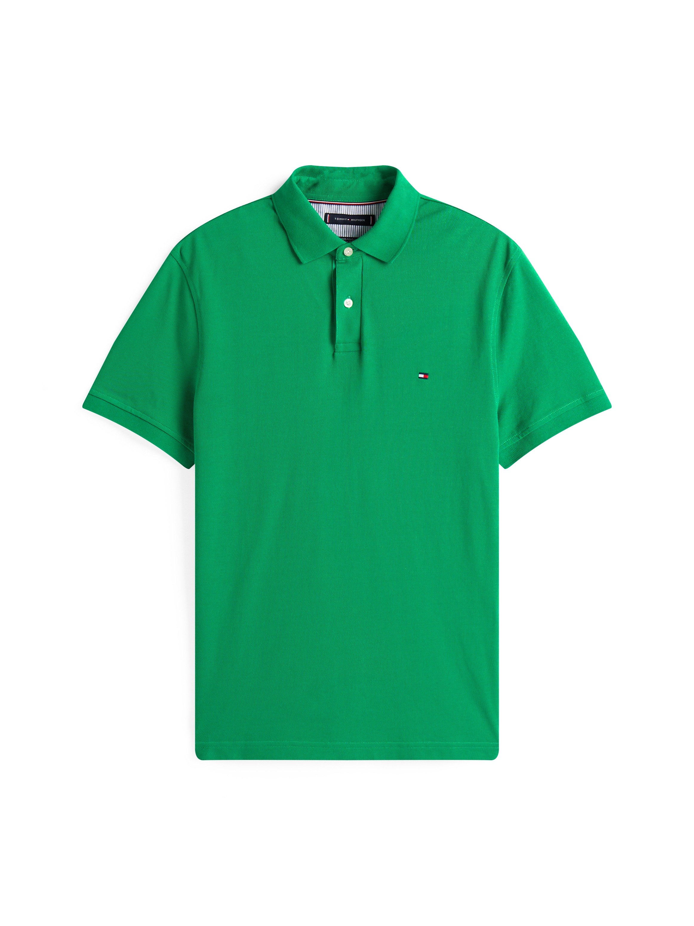 Tommy Hilfiger Poloshirt »1985 REGULAR POLO mit Kontraststreifen und Knopfleiste«, unifarben, sportlich, regular fit, Baumwollmix, Polokragen