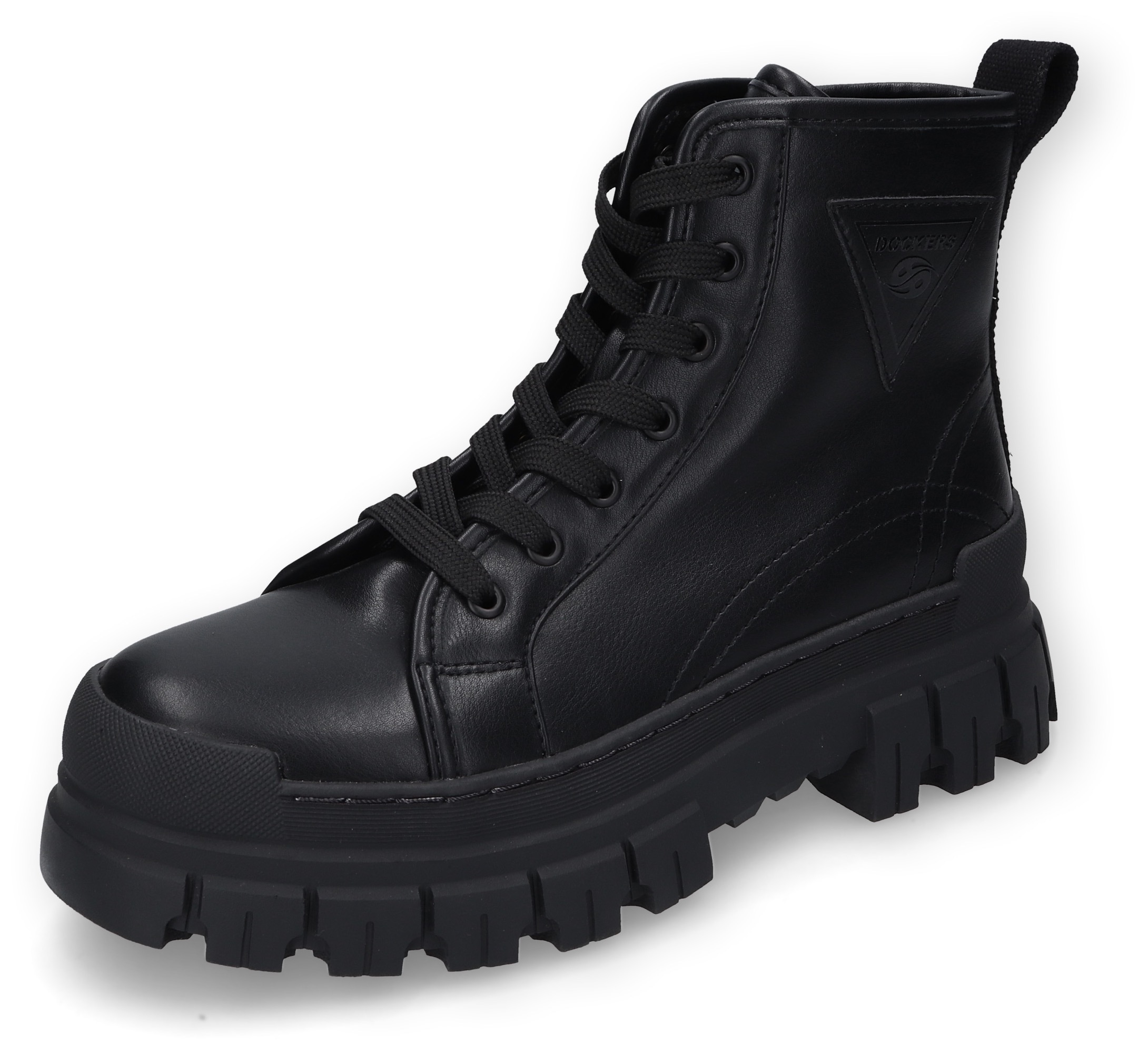 Schnürboots, Biker Boots, Zip Boot, Schnürstiefel mit Plateausohle