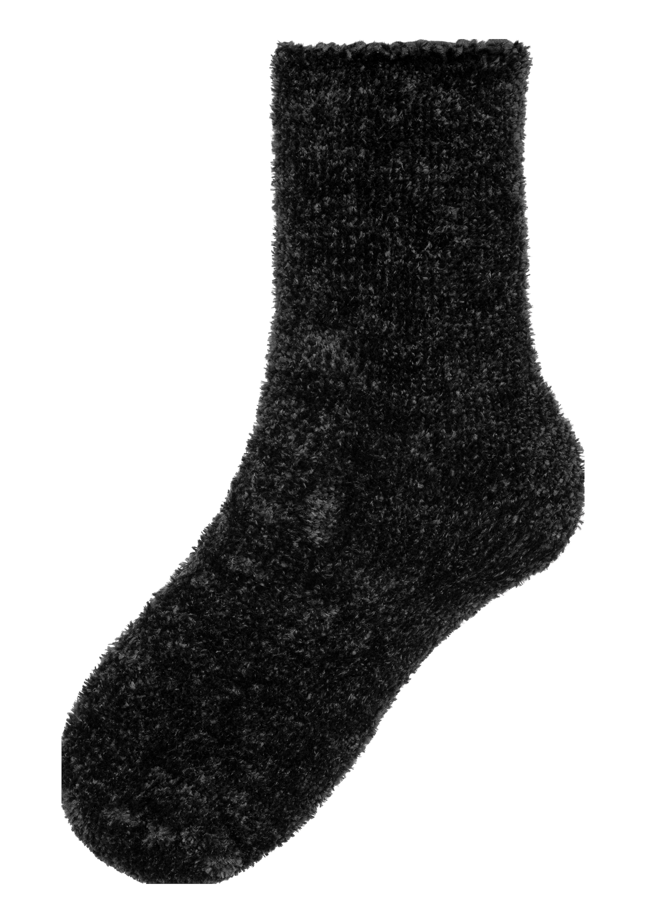 Lavana Kuschelsocken »Bettsocken«, (Packung, 5 Paar), mit weichem, leicht glänzendem Chenillegarn