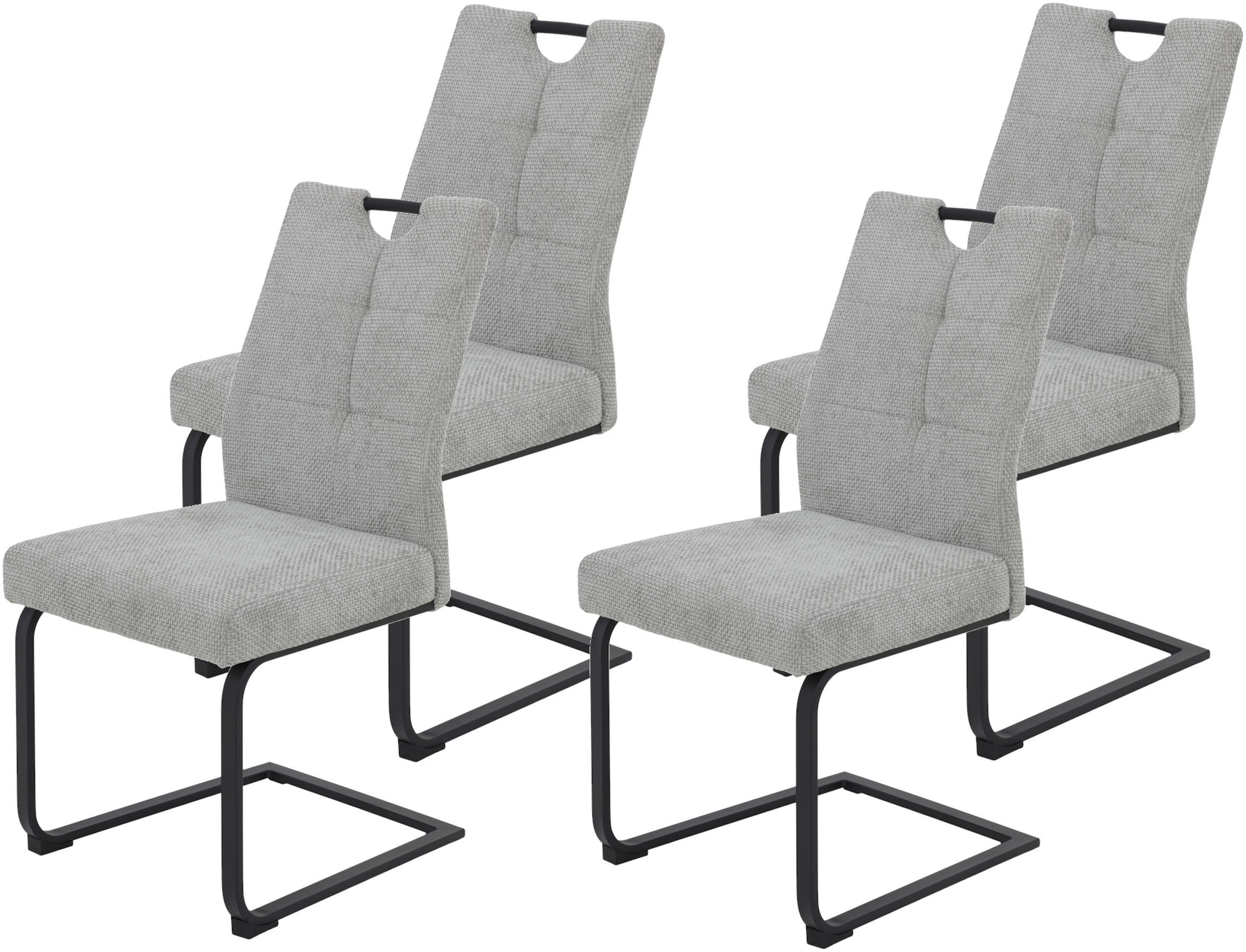 HELA Freischwinger »EVA Esszimmerstuhl«, (Set), 4 St., XL-Breite, Komfortsi günstig online kaufen