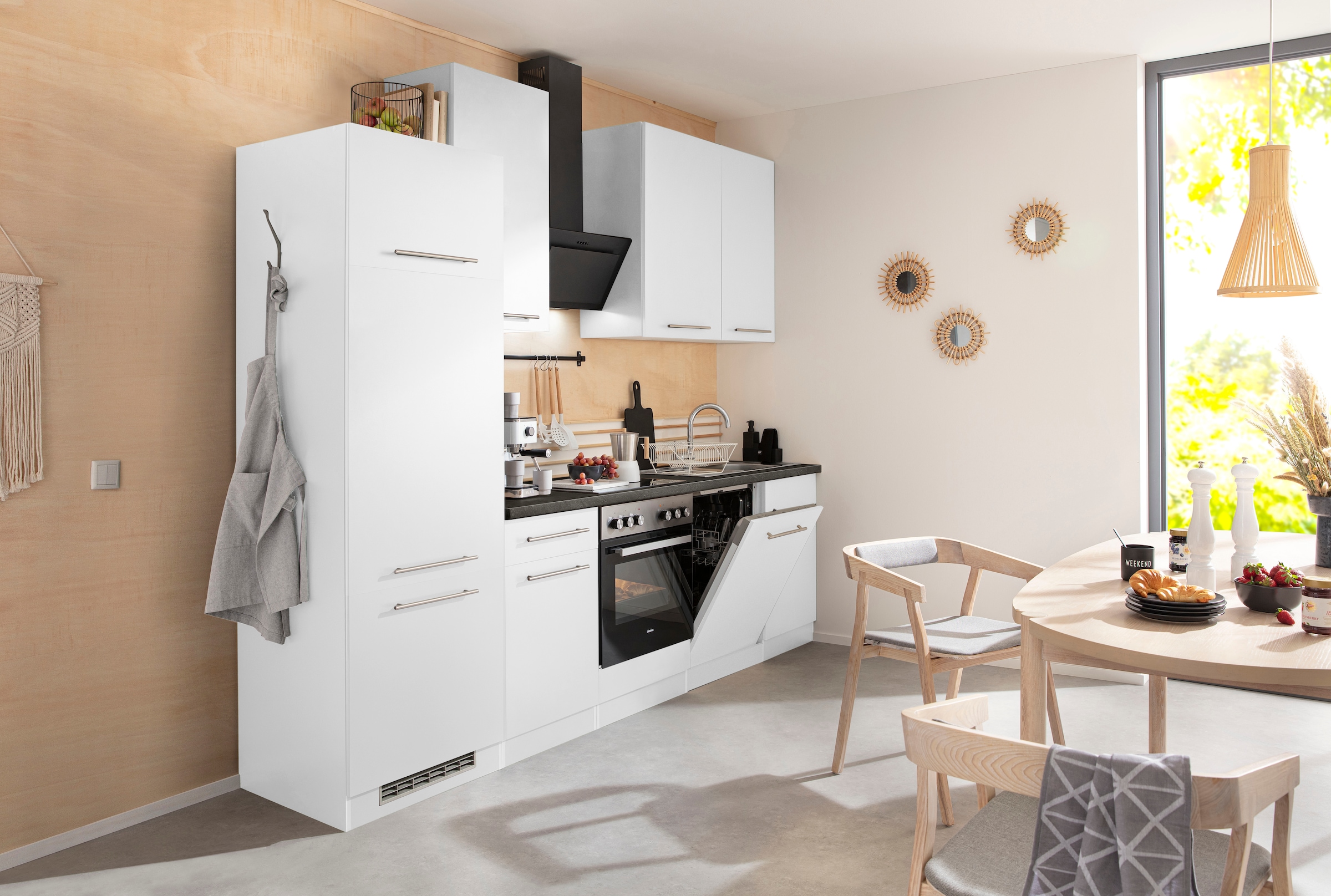 wiho Küchen Küchenzeile »Unna« mit E-Geräten, Breite 280 cm