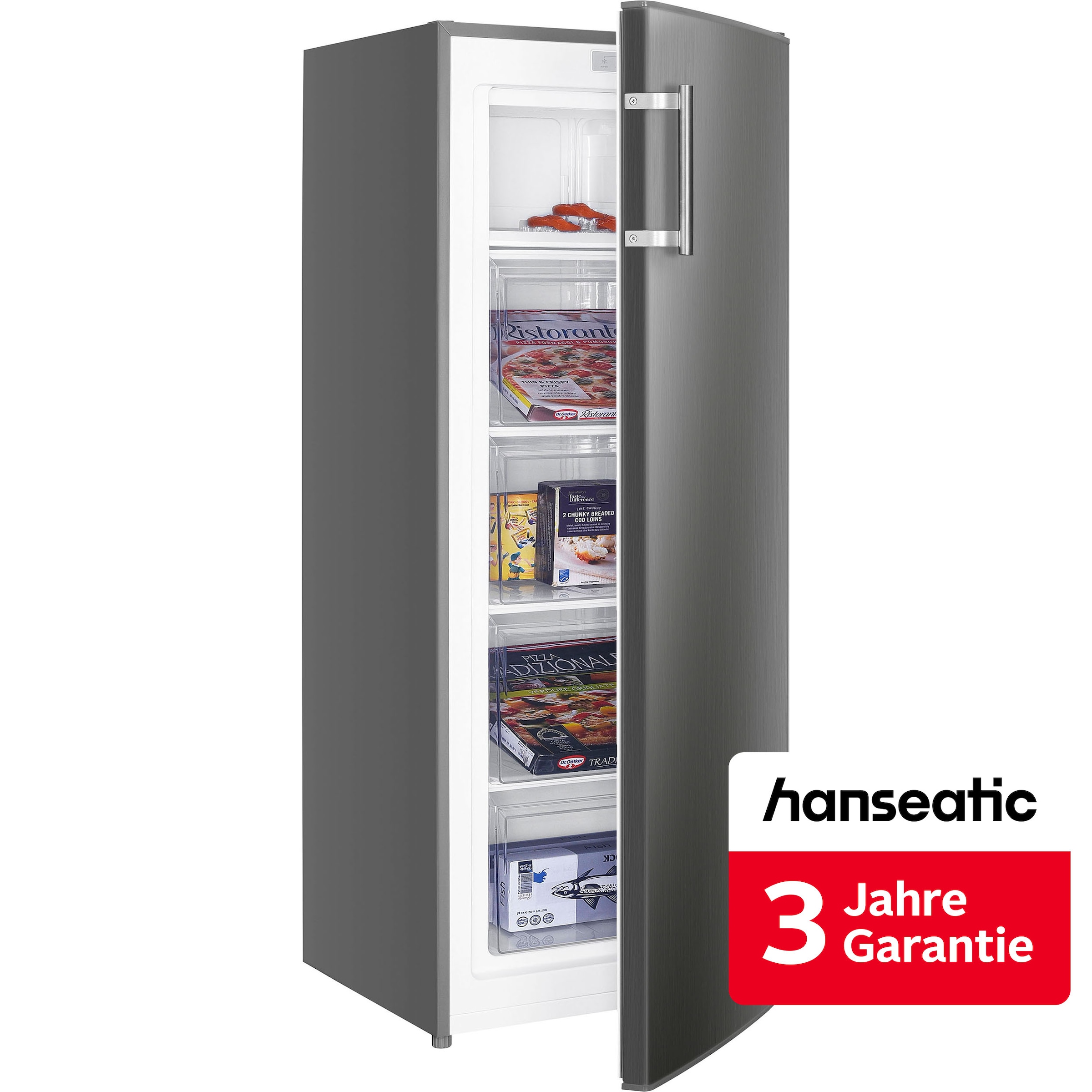Hanseatic Gefrierschrank »HGS14355DI« 142,6 cm hoch 54,4 cm breit QuickFreeze