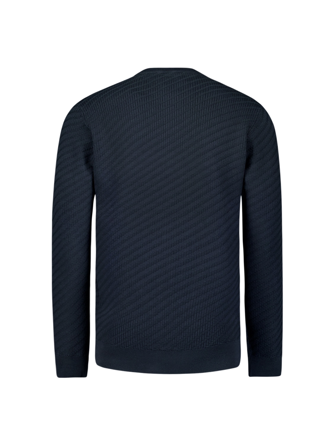 NO EXCESS V-Ausschnitt-Pullover »No Excess Pullover mit diagonaler Strickstruktur«