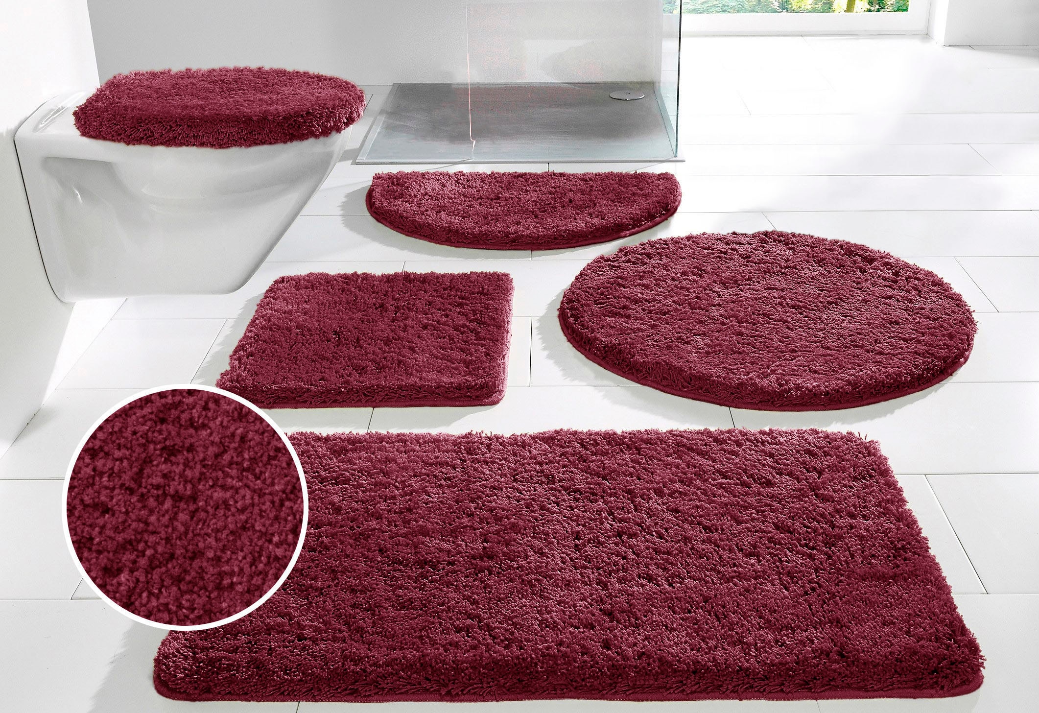 my home Badematte »Sanremo, Badvorleger, Badezimmer Teppich, sehr weich«, r günstig online kaufen