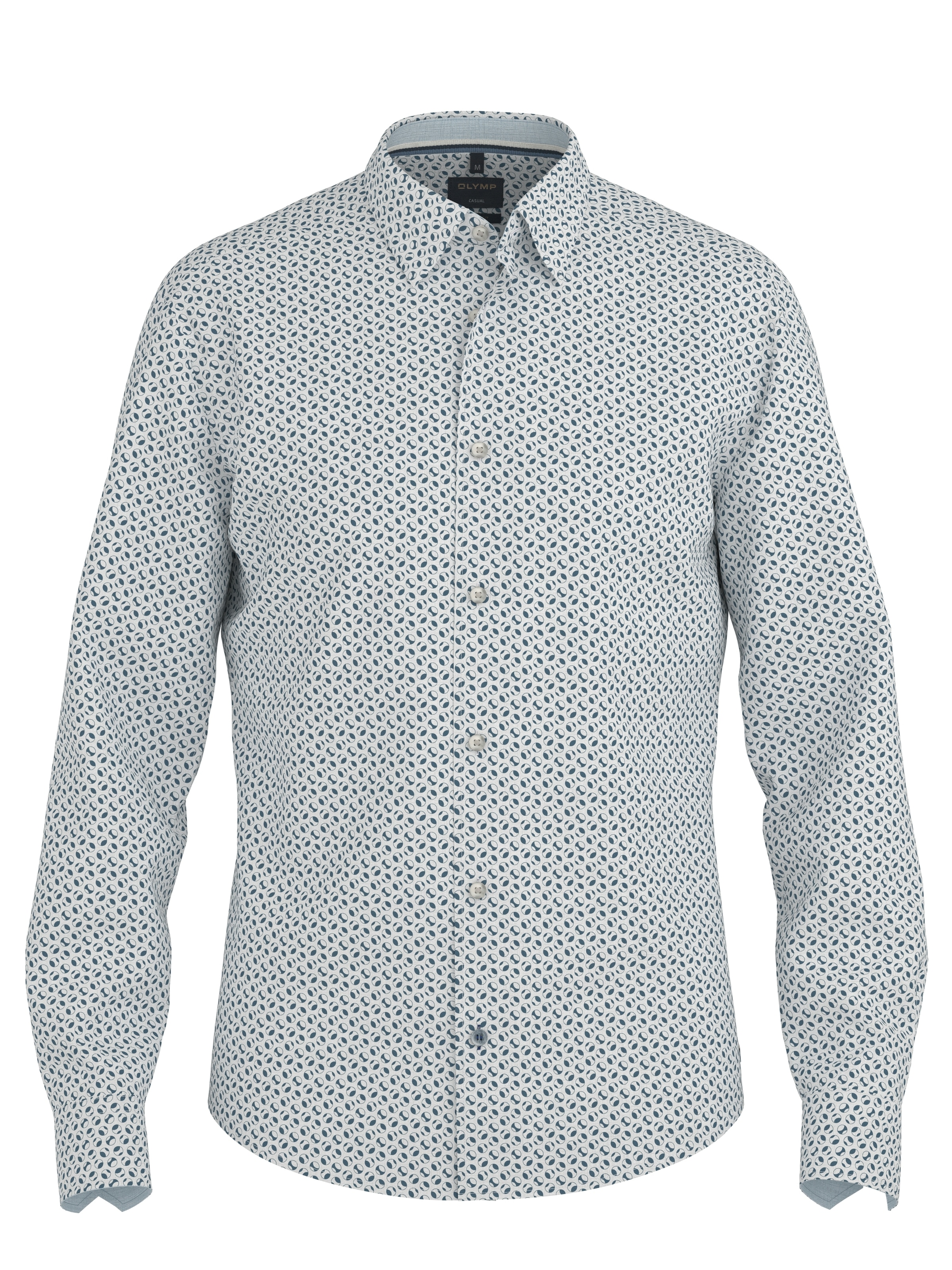 OLYMP Leinenhemd mit Minimal-Muster, aus Leinen, regular fit