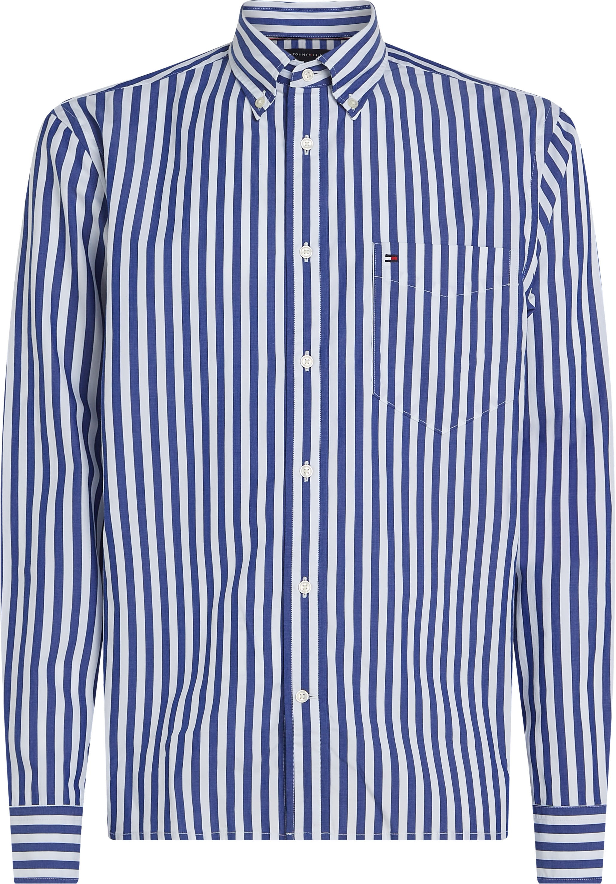 Tommy Hilfiger Langarmhemd »FLEX POPLIN BOLD STRIPE SHIRT«