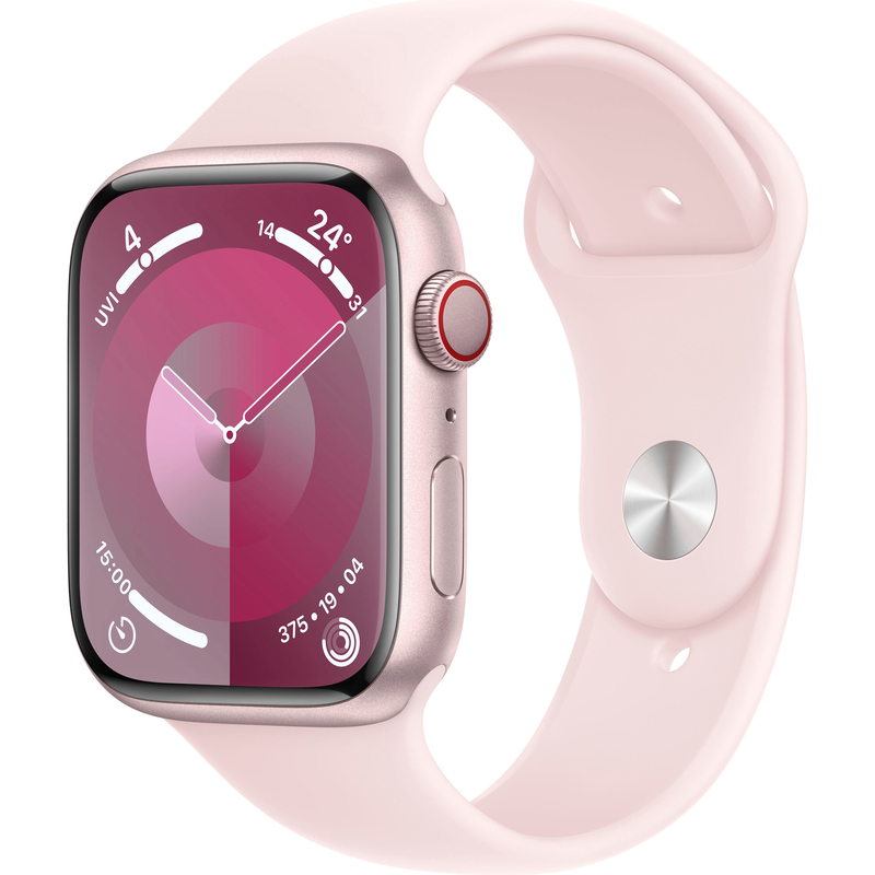 APPLE Smartwatch »Watch Series 9 Aluminium« (4, 5 cm / 1, 77 ′′) Watch OS 10;EKG;Blutsauerstoff App;Herzfrequenz Rosa