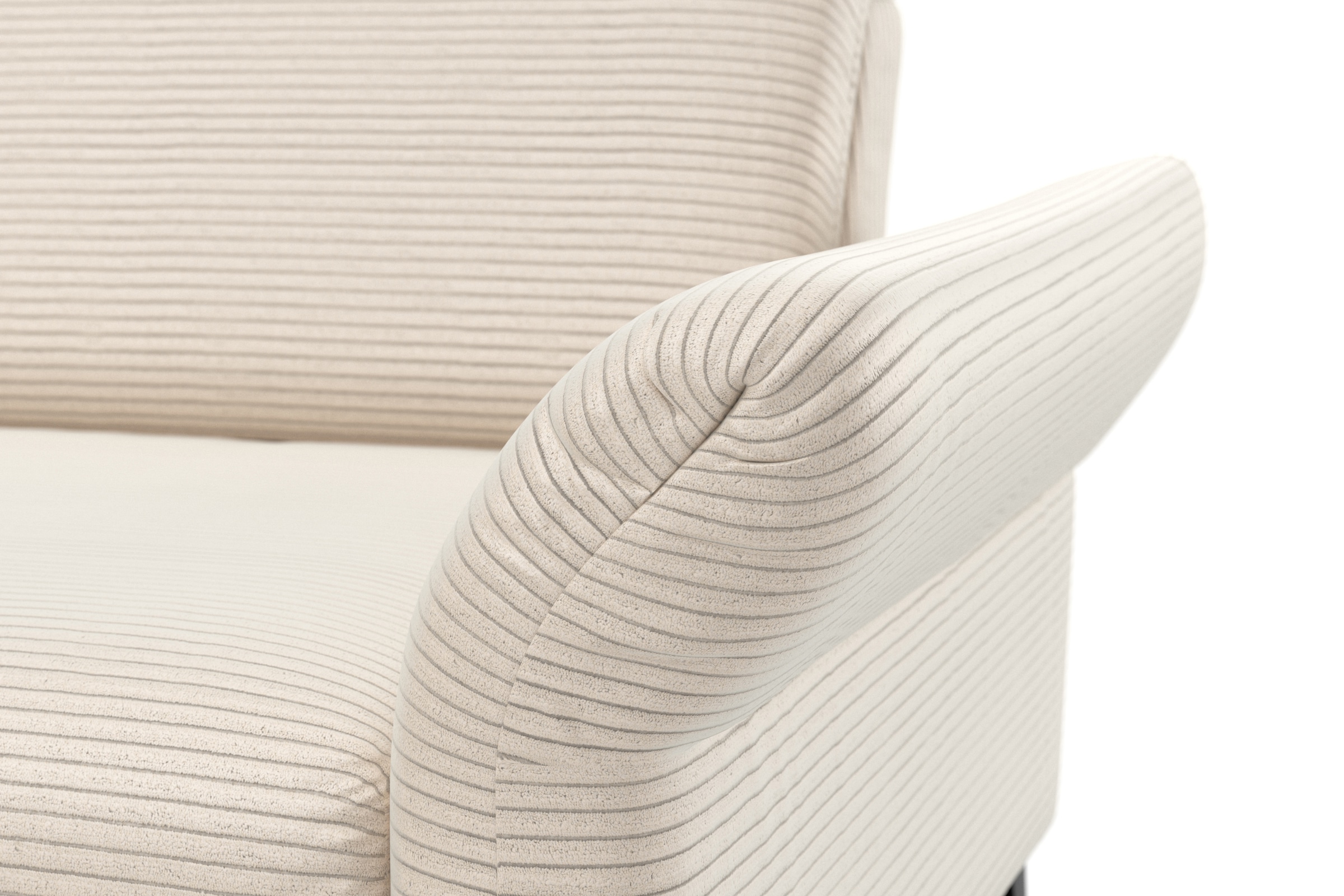 INOSIGN Ecksofa »Coco L-Form«, Sitztiefen-, Arm- und Kopfteilverstellung, Cord-Bezug, Fußhöhe 15 cm
