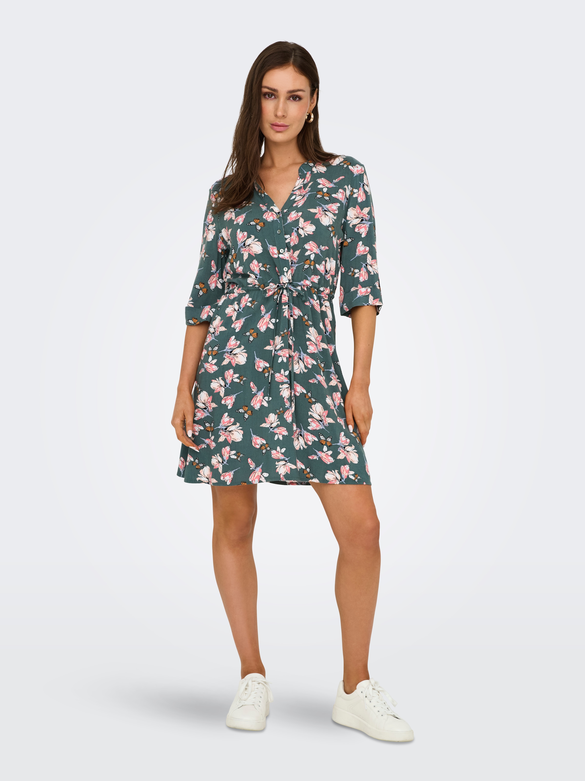 ONLY Tunikakleid »ONLCORA 3/4 V-NECK TUNIC CS PTM«