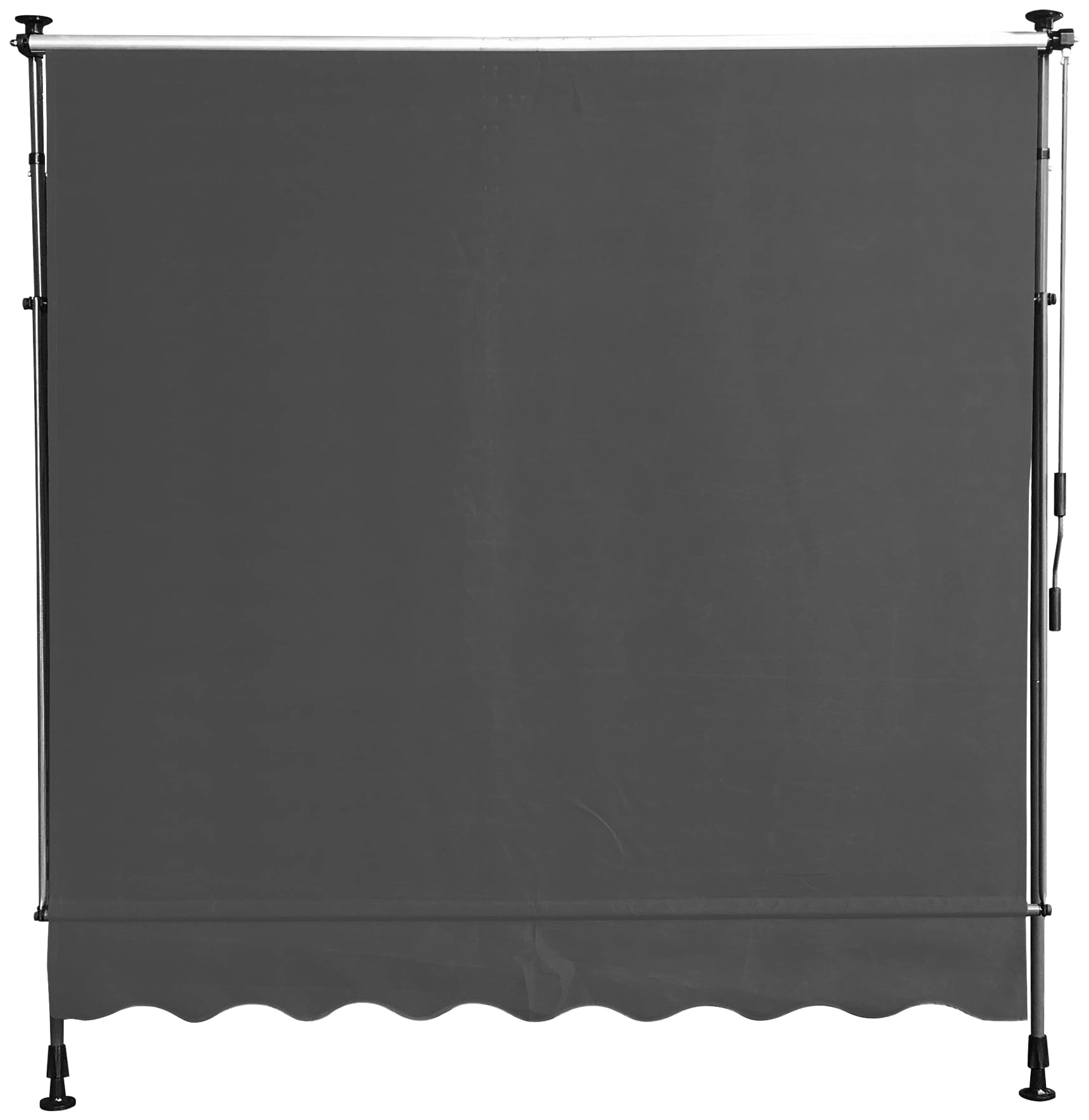 Quick Star Klemm-Senkrechtmarkise, 250 cm Breite, 130 cm Ausfall, Neigungswinkel verstellbar