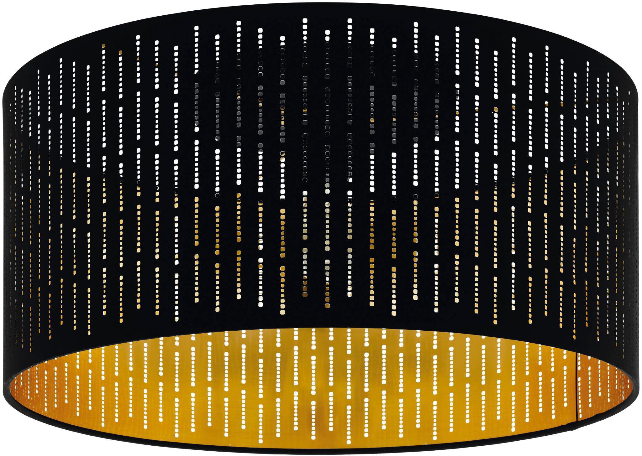 EGLO Deckenleuchte »VARILLAS«, 1 flammig, Leuchtmittel E27 | Leuchtmittel wechselbar-ohne Leuchtmittel, Deckenleuchte aus Stahl und Textil, Flurlampe Decke, schwarz gold, E27
