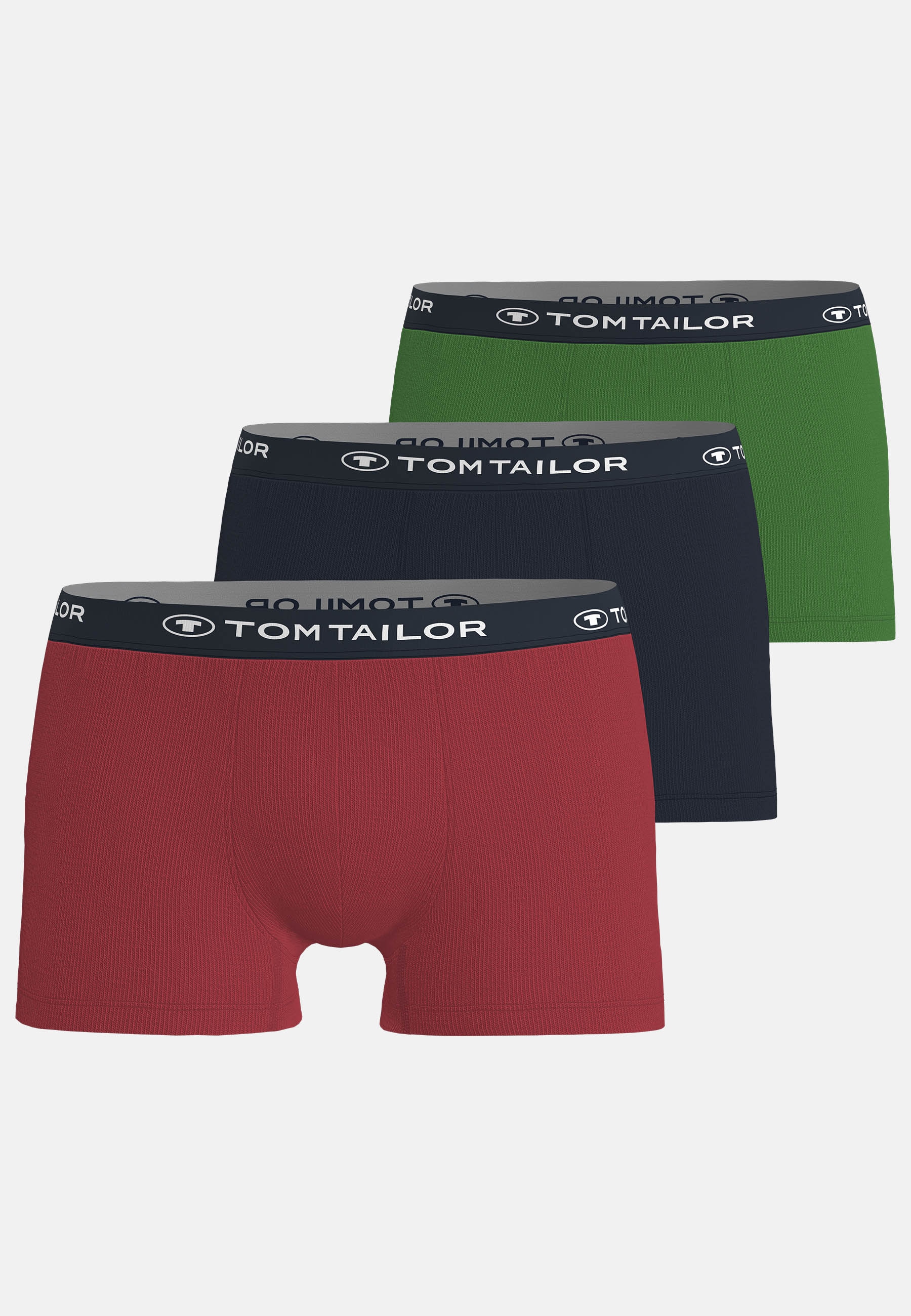 TOM TAILOR Boxershorts »Buffer« 3er Pack,  weich, bequem, basic, eng, Logobund, Baumwollmix