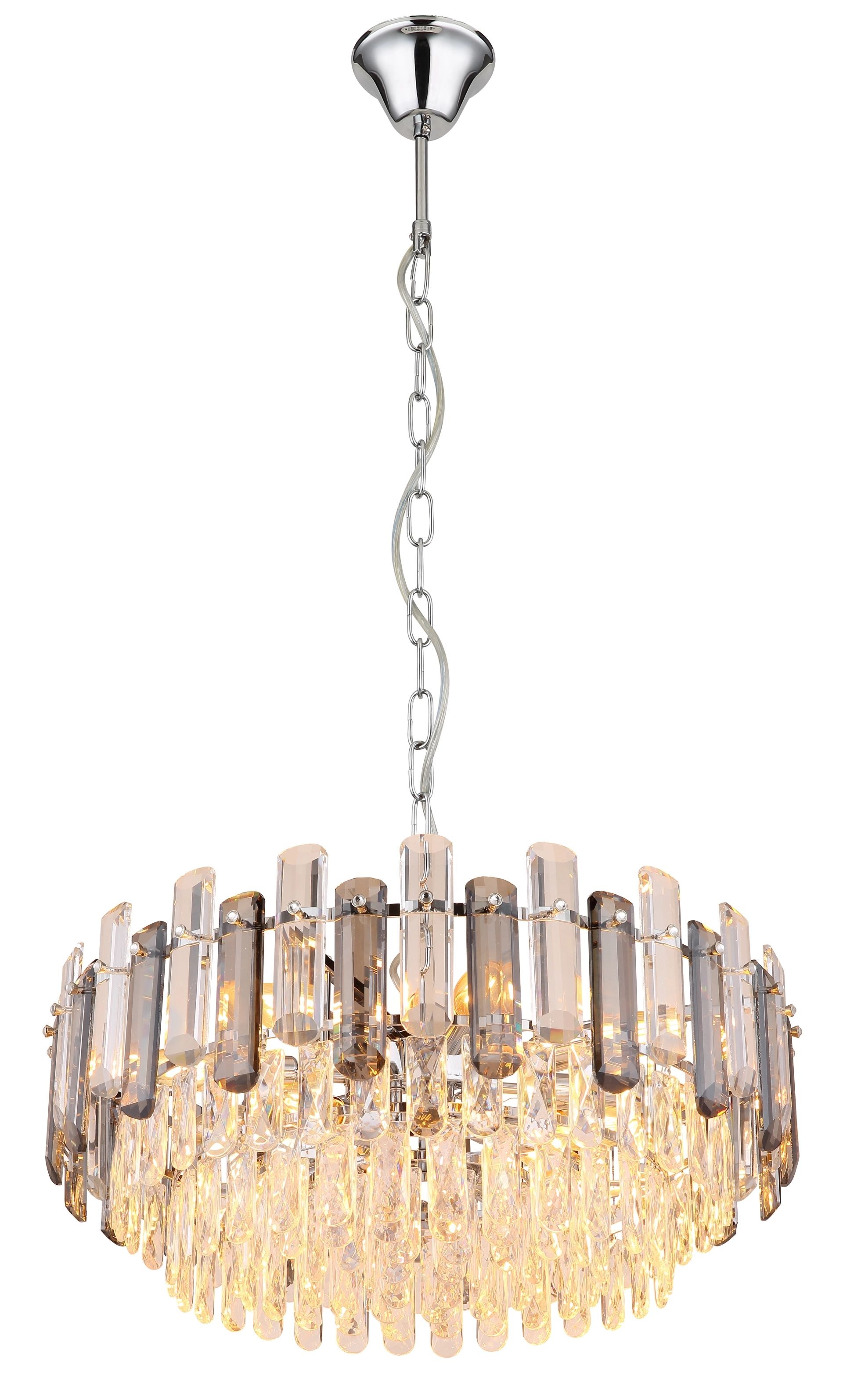 GLOBO LIGHTING Kronleuchter »ORGINA« E14 1 Stk. Hängeleuchte, Kristalle, Gl günstig online kaufen